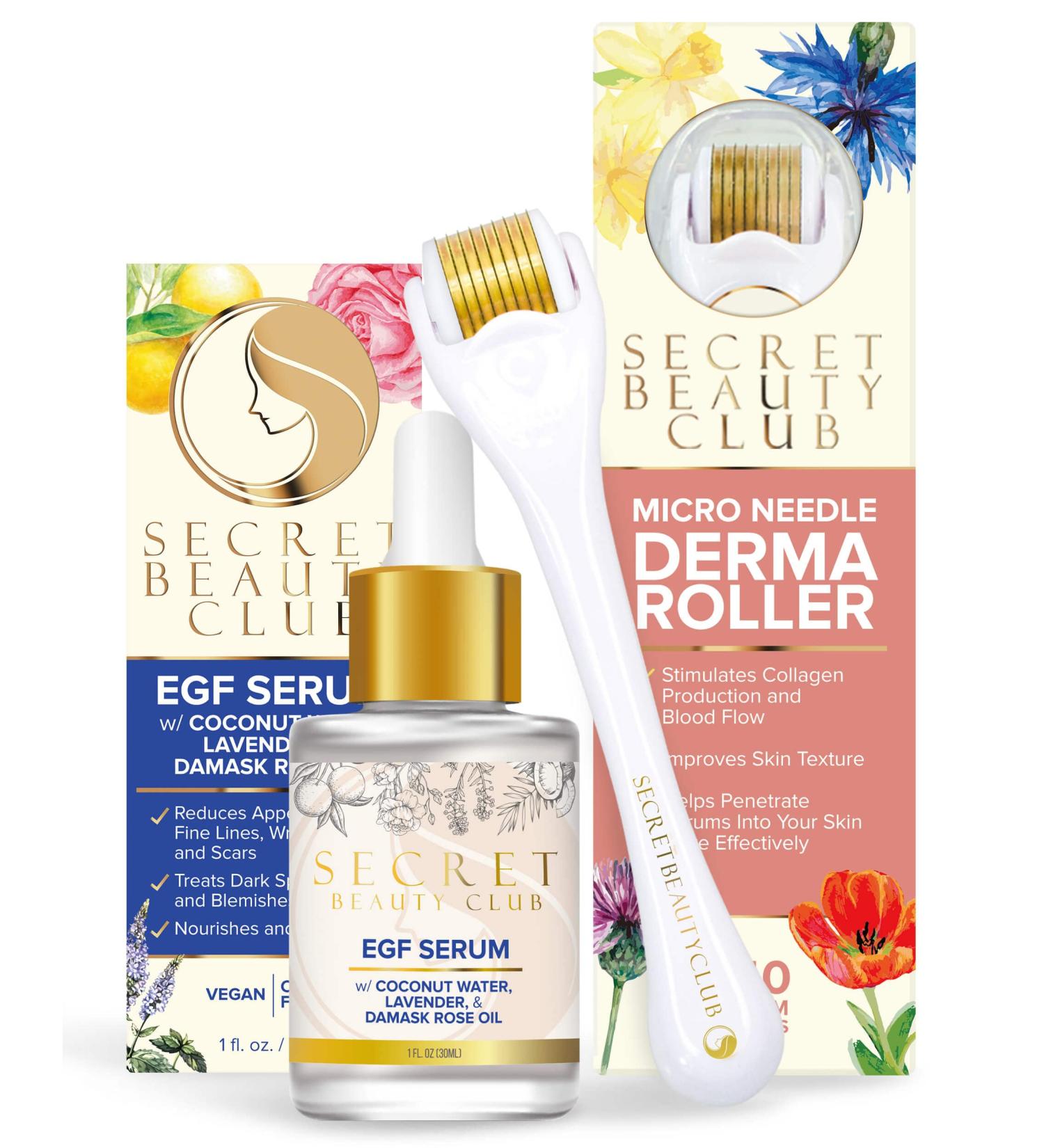 EGF Serum with Derma Roller Kit - Anti Aging & Scar Treatment - Korean Skin Care Solution - Buy Online on GoSupps.com