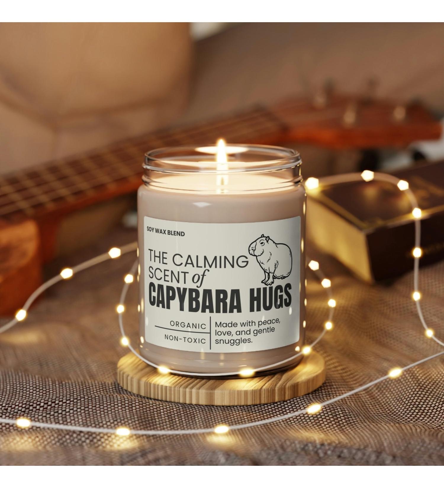 Capybara Lover Gift - Scented Soy Wax Candle for Mom | Cozy Home Decor Pull-Up Candle - Buy Online on GoSupps.com