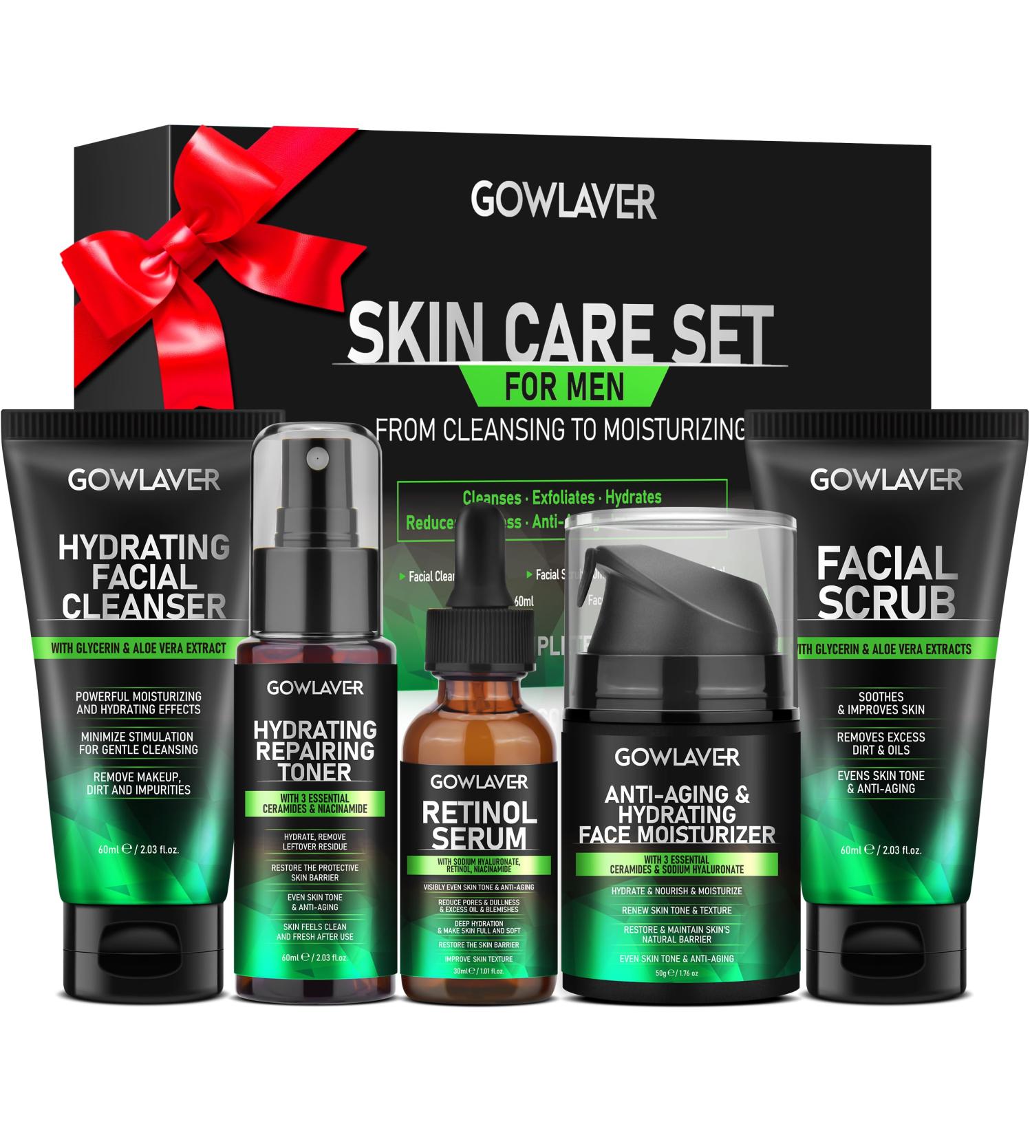 Gifts for Men Skin Care for Men Hydrating & Moisturizing Face Care Routine for Mens All Skin Types Birthday Fathers Gifts Valentines for Him Dad Boyfriend Husband Christmas Stocking Stuffers - Buy Online on GoSupps.com