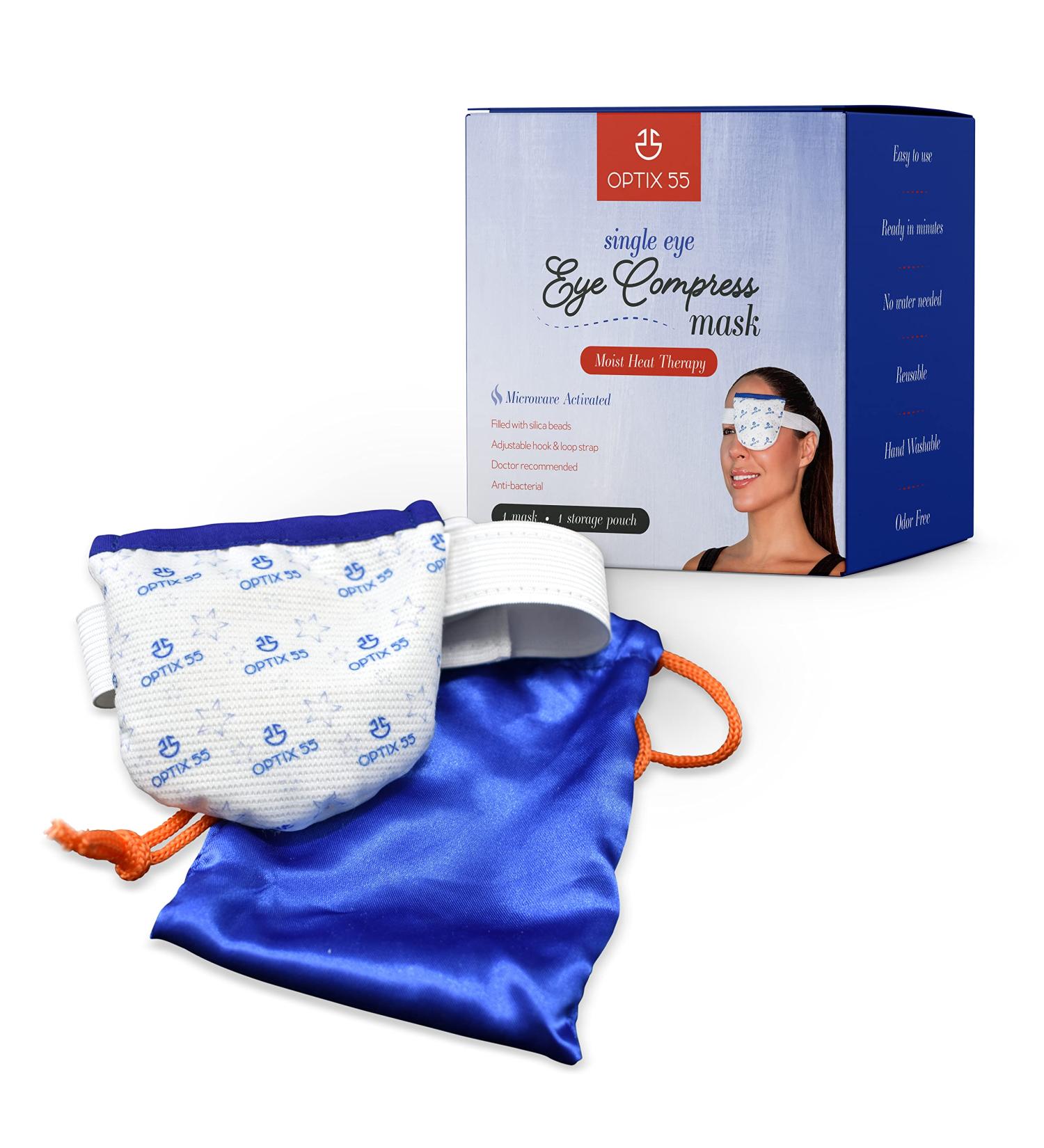 Moist Heat Eye Compress Pad for Dry Eye | Pink Eye, Blepharitis & Stye Relief | Microwavable, Washable & Reusable - Buy Online on GoSupps.com