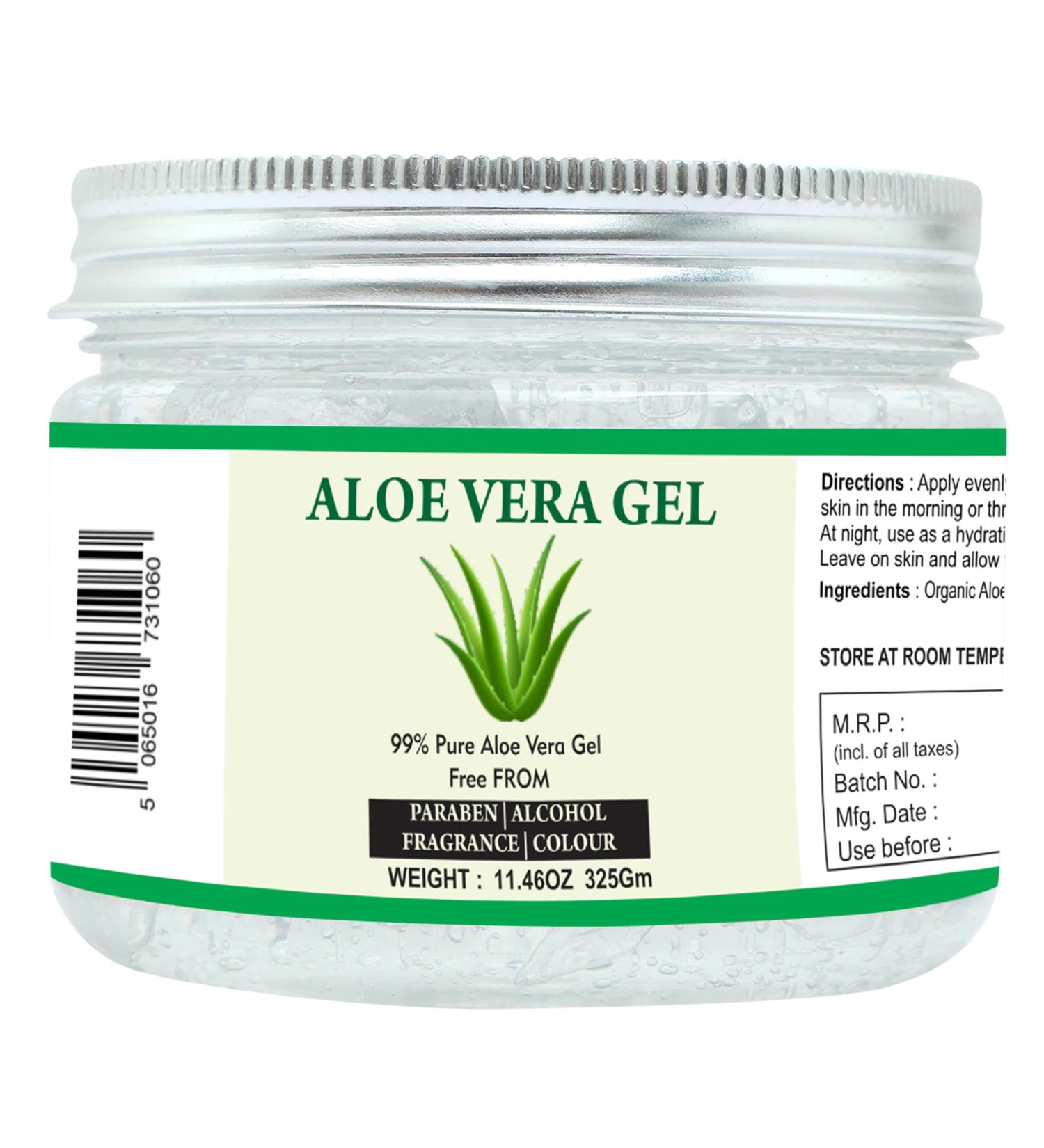 Raslok Aloe Vera Gel 100% Pure Natural Aloe Gel For Face Skin & Hair Care (11.46 oz - 325gm) 325 g (Pack of 1) - Buy Online on GoSupps.com
