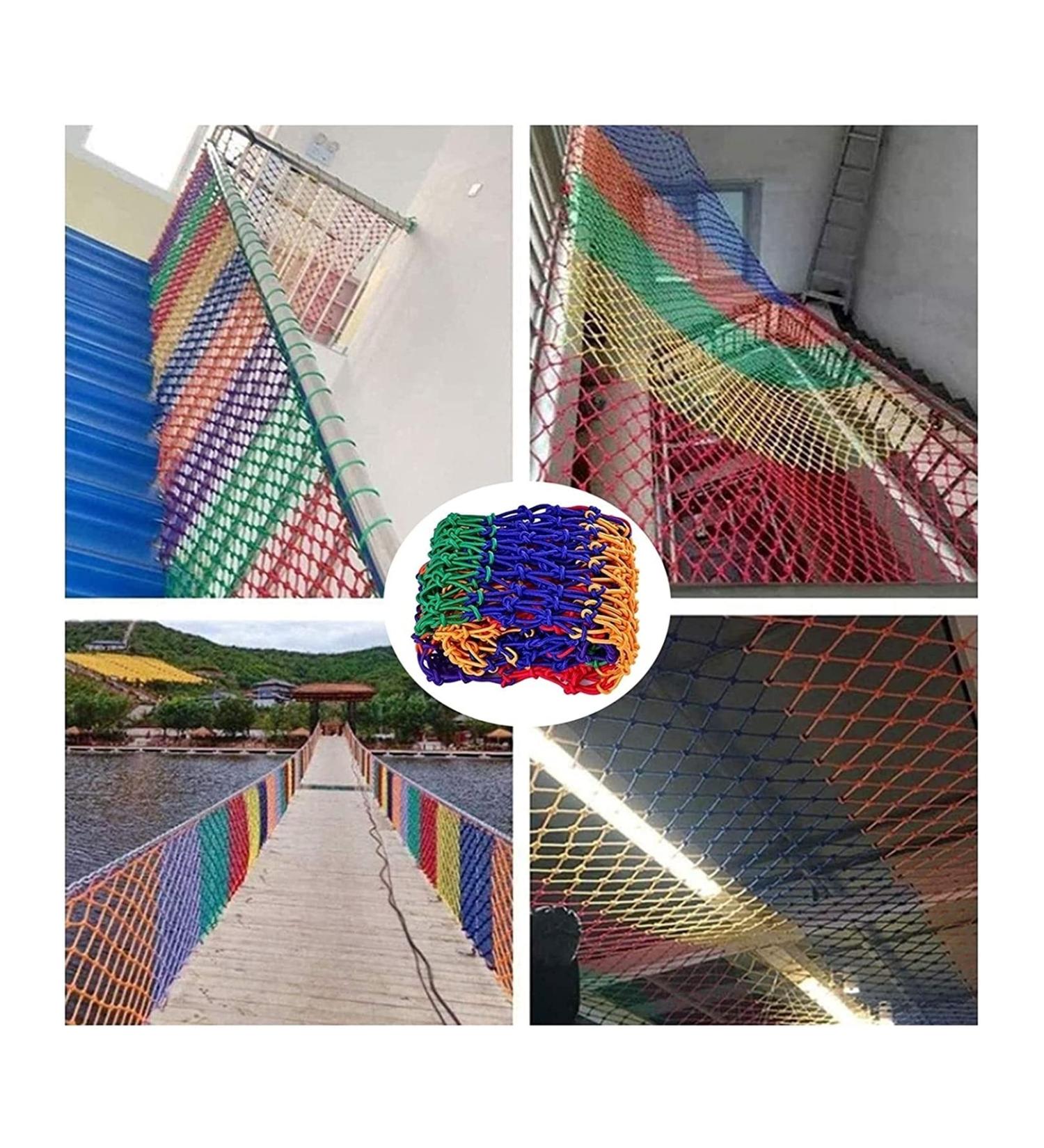 Color Cargo Decoration Net Birds Net Playground Railing Garden Fence Rope Net Security Net for Stair Kids Climbing Protective Net (1x2m(3x6ft)) () - Buy Online on GoSupps.com