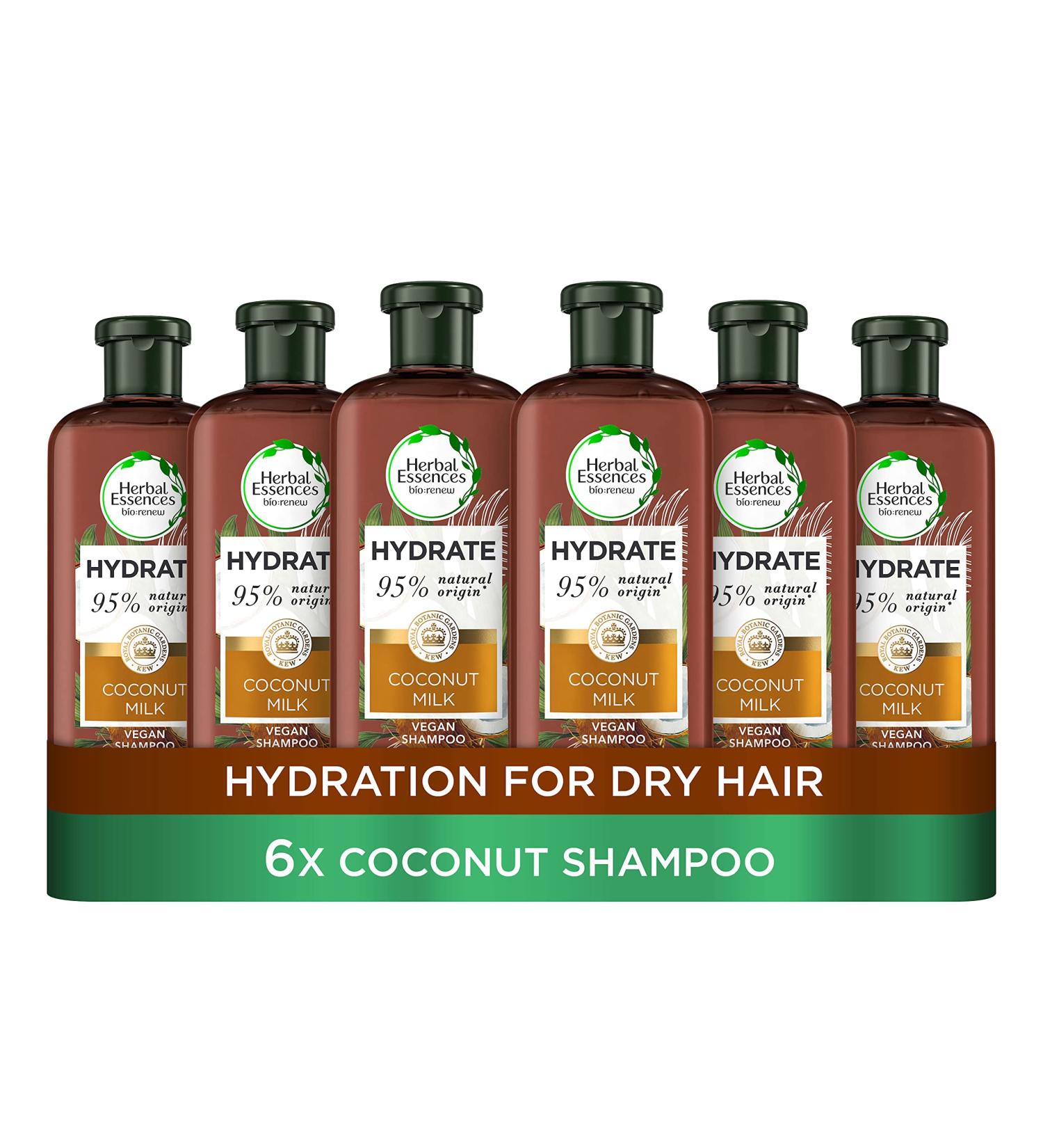Herbal Essences Bio Renew Coconut Milk Moisturizing Shampoo 400ml Pack of 6 - Buy Online on GoSupps.com
