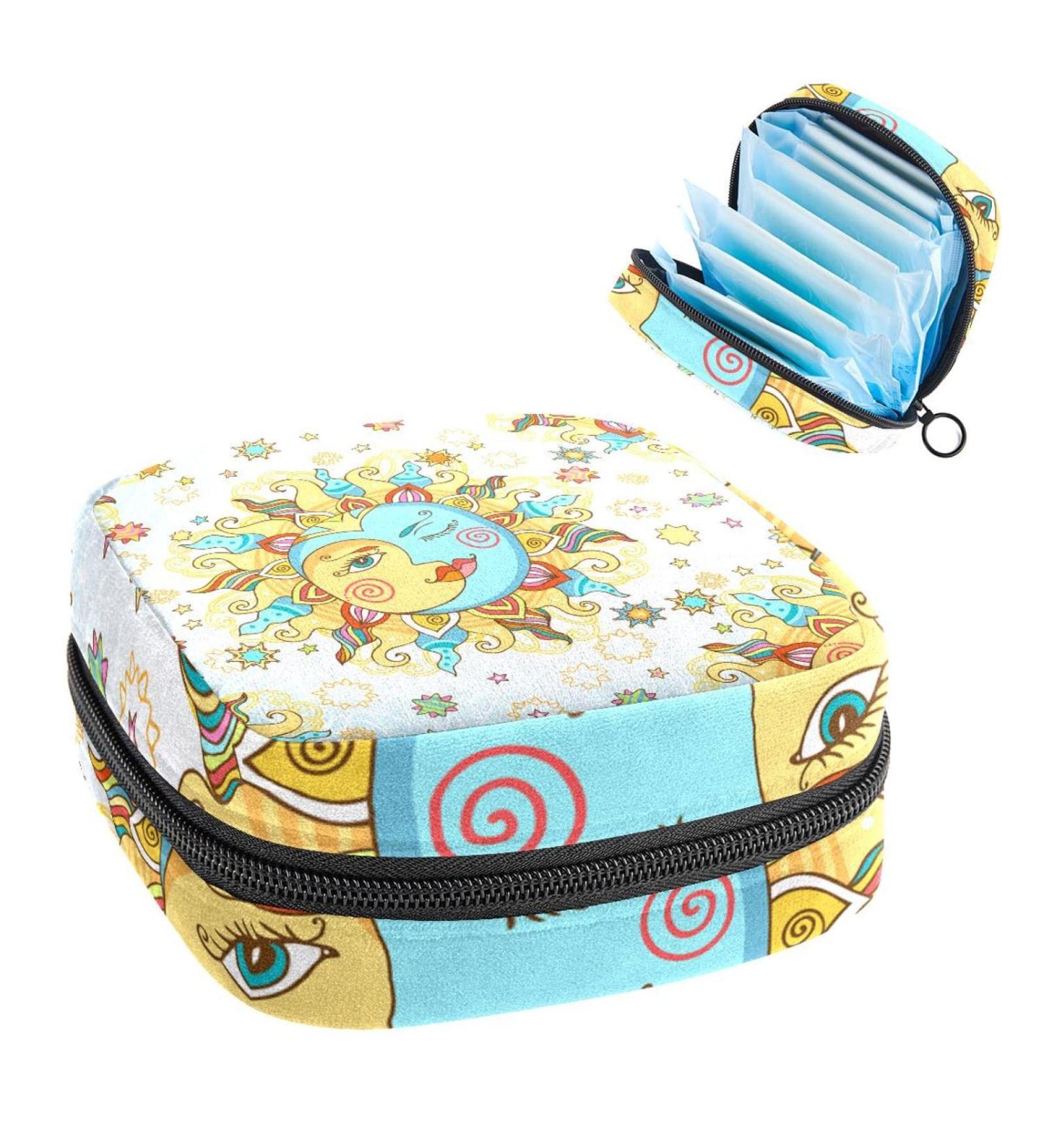 Buy Women's Bonds Storage Pocket Stillpad Waller - Abstract Art Sun Portable Period Kit Bag for Girls | International Shipping Available - Buy Online on GoSupps.com