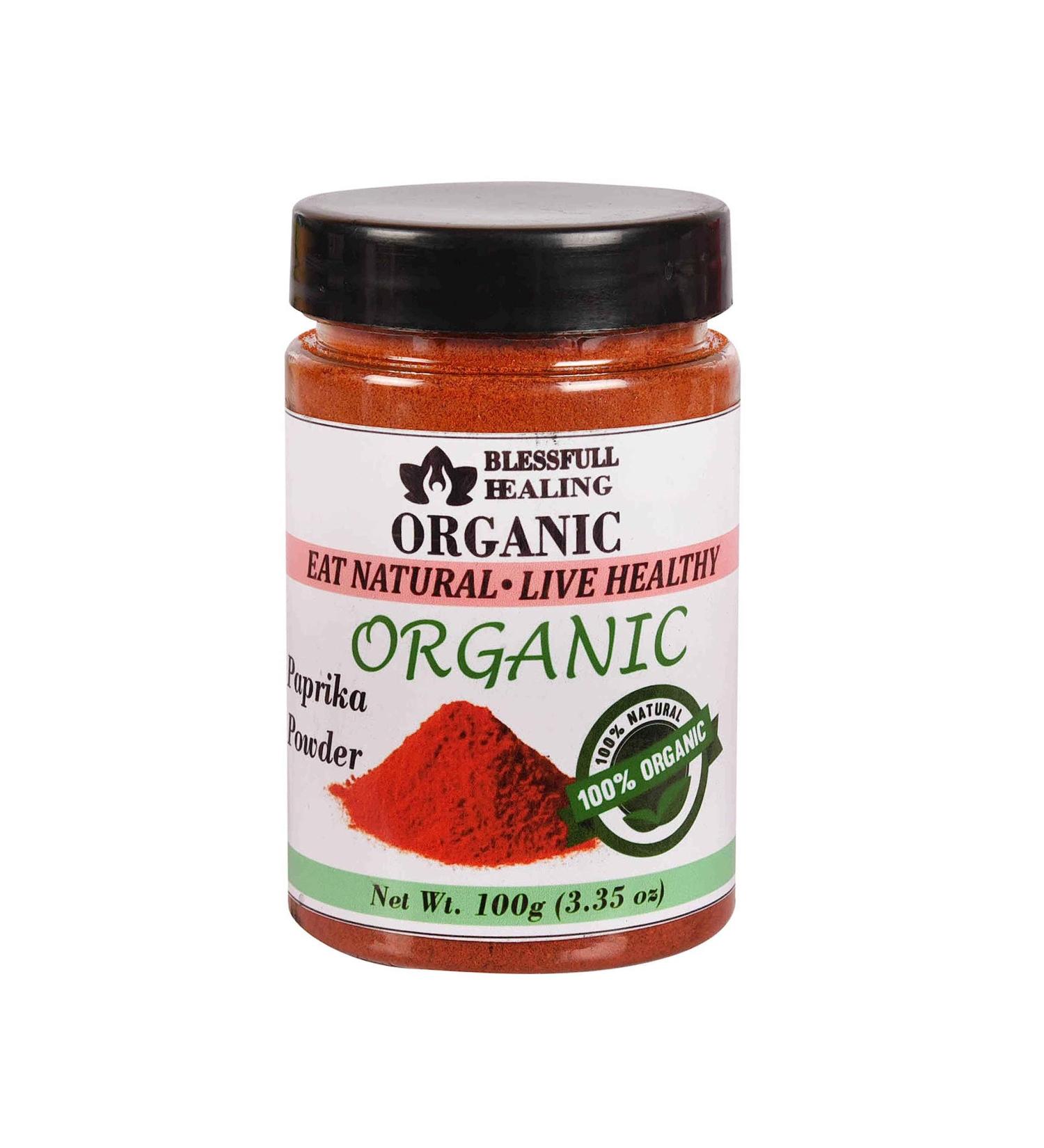 Blessfull Healing Organic Paprika Powder 100 Gram Airtight Container (Packing May Vary) 100 Gram 3.35 oz - Buy Online on GoSupps.com