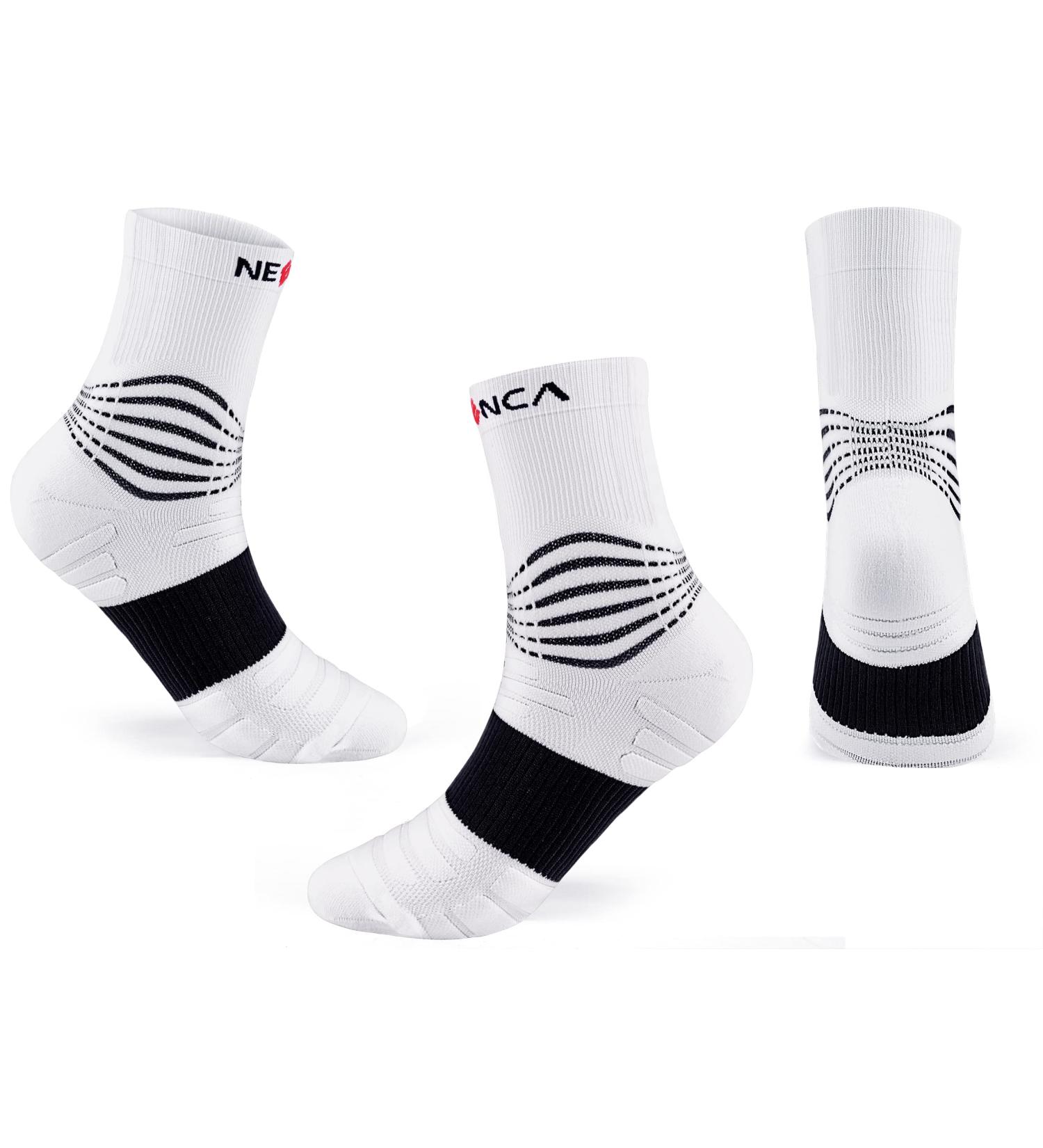 NEENCA Compression Ankle Socks 20-30 mmhg Medium White - Medical Grade for Injury Recovery, Pain Relief & Sports Protection - Buy Online on GoSupps.com