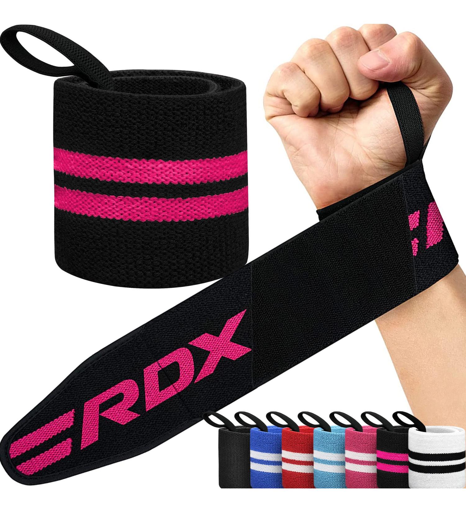 RDX Wrist Bandages for Fitness & Strength - IPL UPA Approved 45cm Wraps for Weightlifting | Men s Training Aid in Pink & Black - Buy Online on GoSupps.com