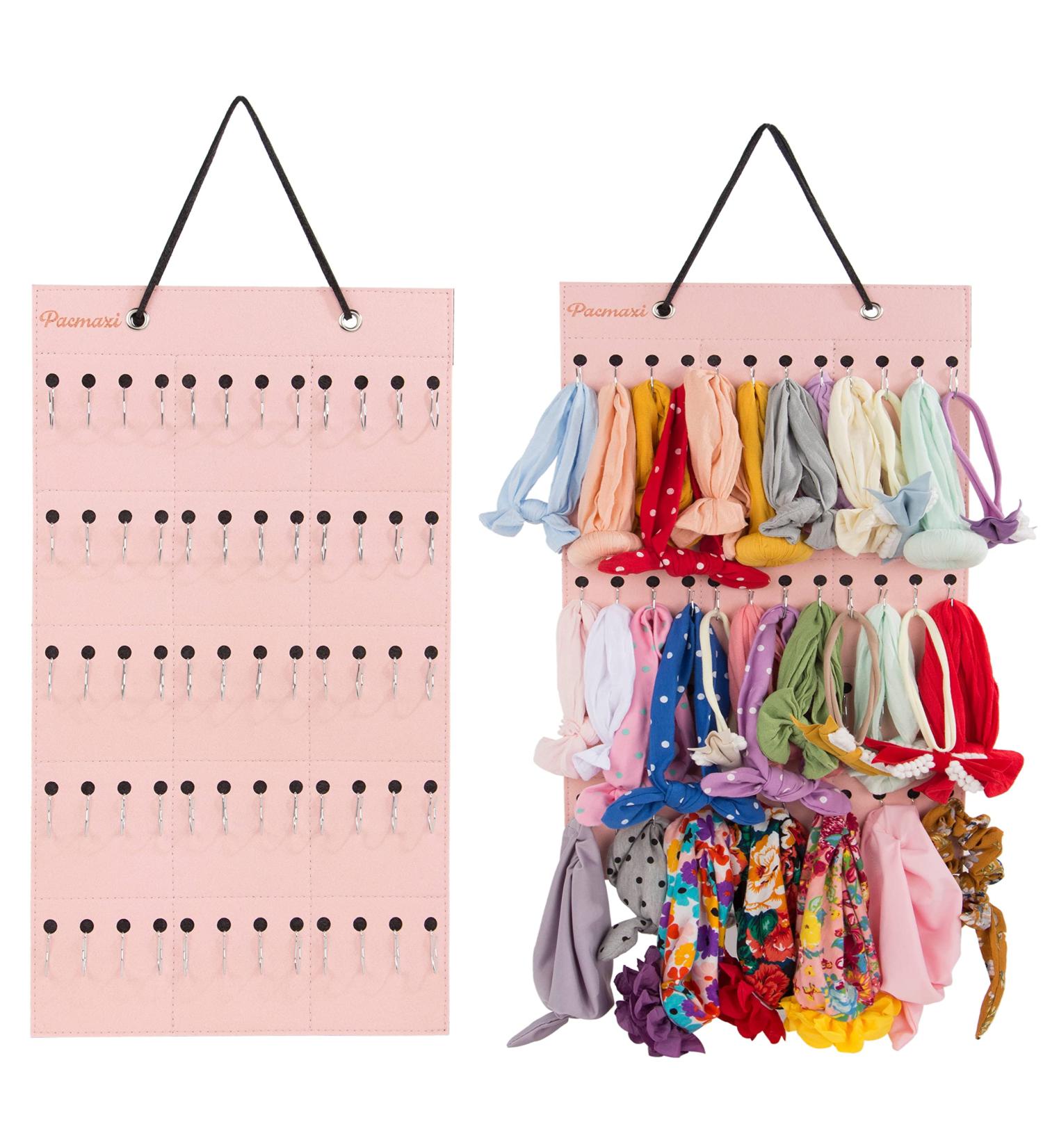 Baby Girl Headband Holder - Hanging Storage Organizer for Newborn Headbands in Pink - Buy Online on GoSupps.com