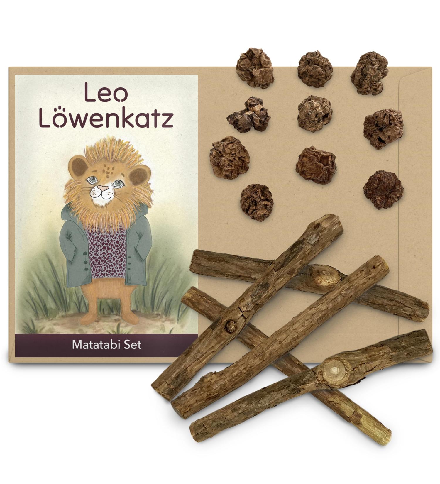 Leo Lwenkatz Matatabi Set - Dried Matatabi Fruits (30g) & 5 Catnip Sticks for Cats - Best for Cat Wellness & Play - Buy Online on GoSupps.com