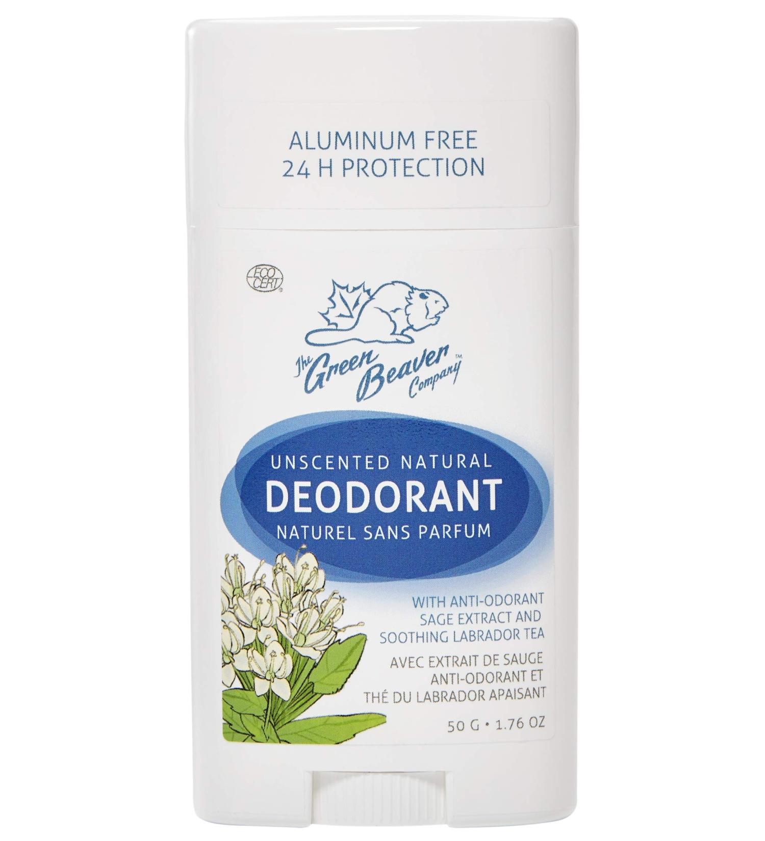 Green Beaver Unscented Natural Deodorant Stick - 24 Hour Protection Aluminum Free 1.76 Oz - Shop Now - Buy Online on GoSupps.com