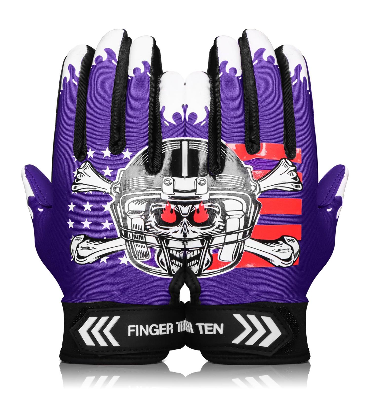 Buy Finger Ten American Football Receiver Gloves for Youth Girls | Waterproof Impact Protection | Size L (Ages 5-14) - Buy Online on GoSupps.com