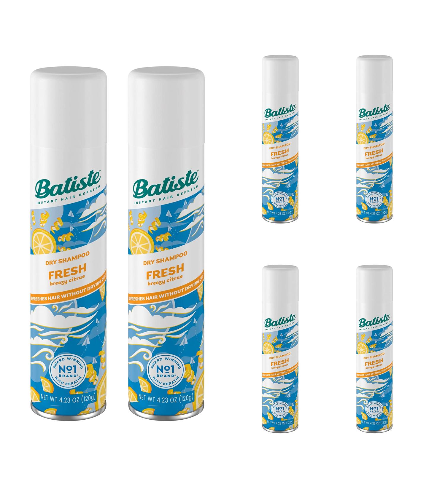 Batiste Dry Shampoo, Fresh Scent, 6.73 oz (199ml) - 6 Pack - Buy Online on GoSupps.com