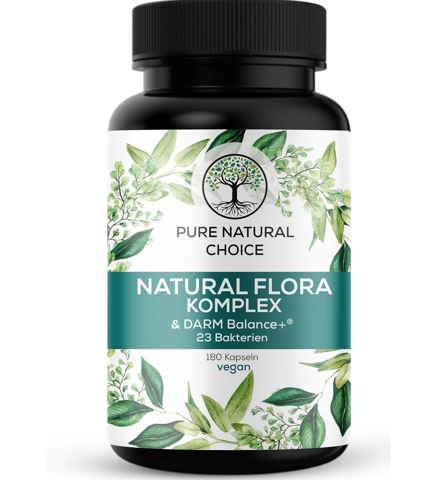 Buy Pure Natural Choice Natural Flora Complex + Bio Inulin | 20 Billion Probiotics Vegan Capsules T V Tested 23 Strains for Gut Health - Ships Worldwide - Buy Online on GoSupps.com