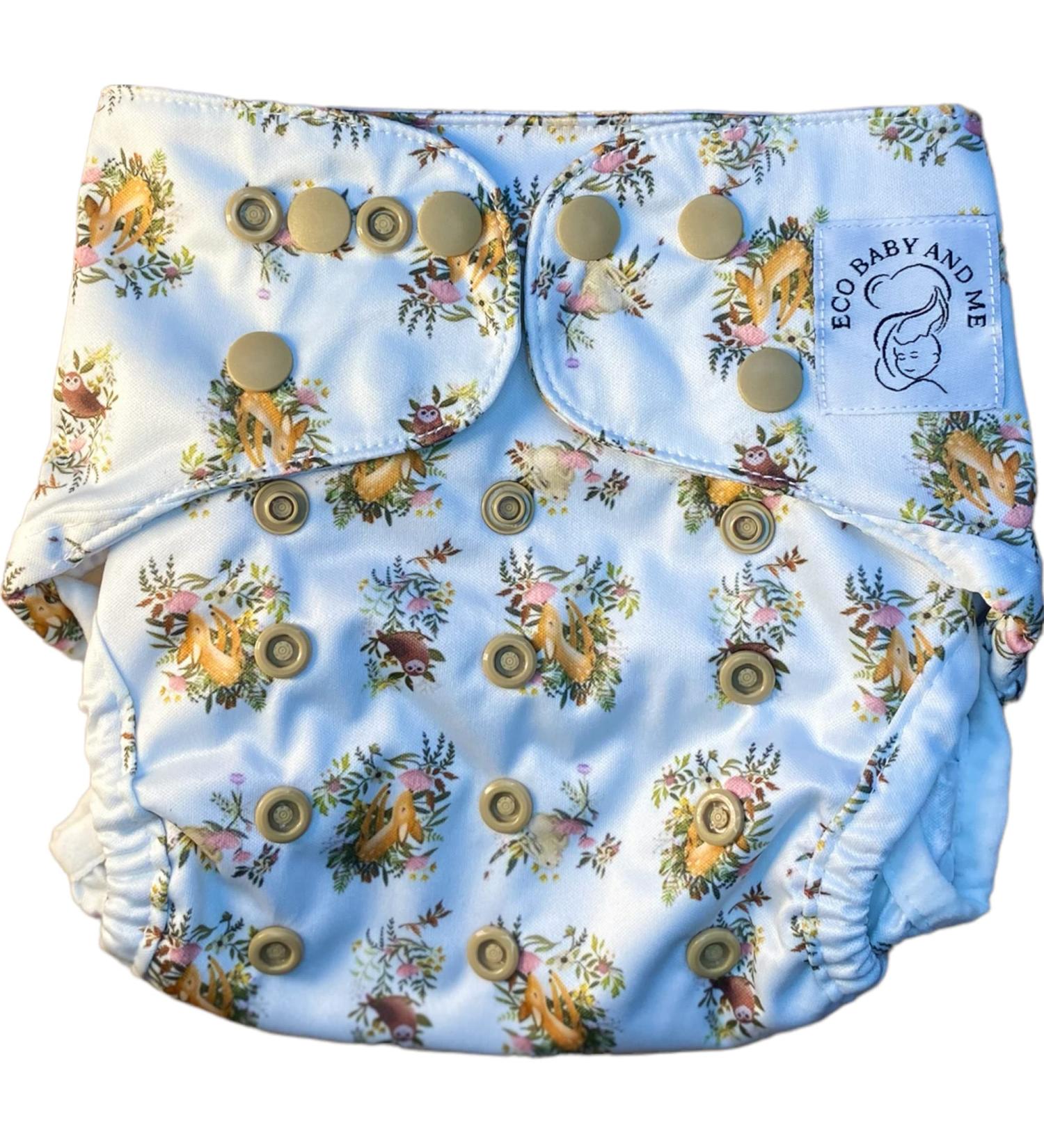 Forest Friends Eco Baby All in Two Reusable Cloth Nappy Cover with Bamboo Insert - Buy Online on GoSupps.com
