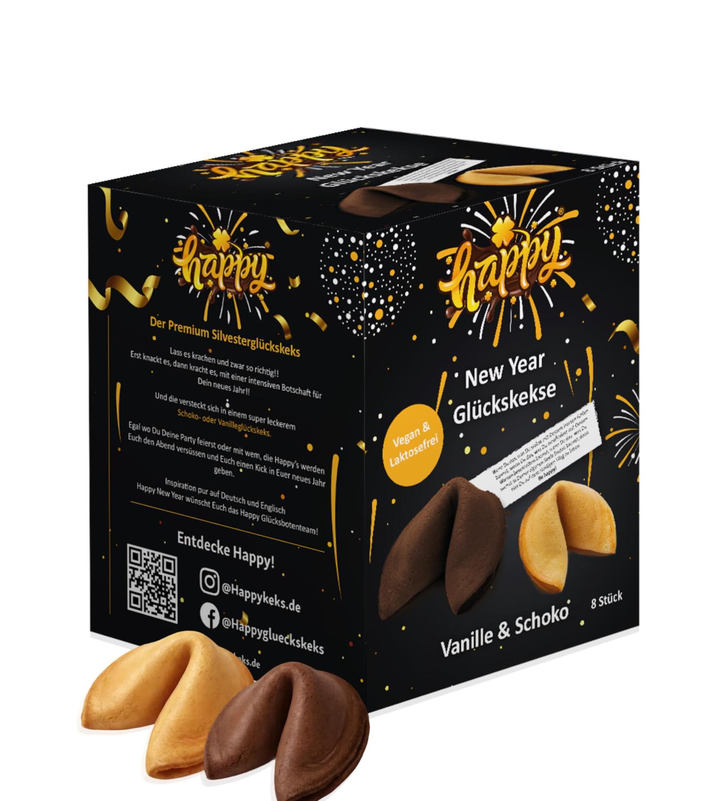  Happy Happy Biscuits lucky charms chocolate and vanilla New Year - Buy Online on GoSupps.com