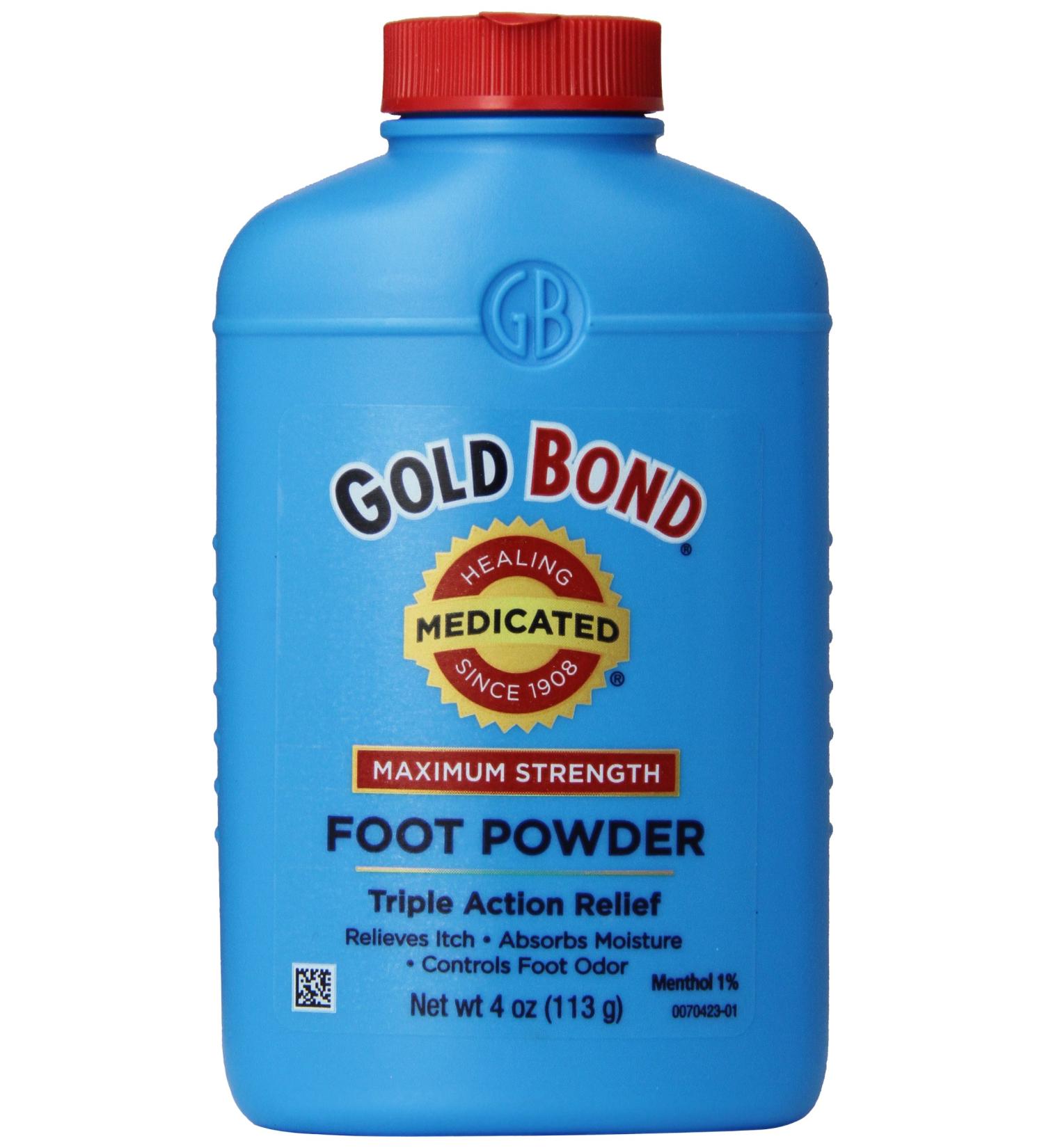 Gold Bond Maximum Strength Foot Powder 4 oz - Fast-Acting Relief for Dry, Itchy Feet - Buy Online on GoSupps.com
