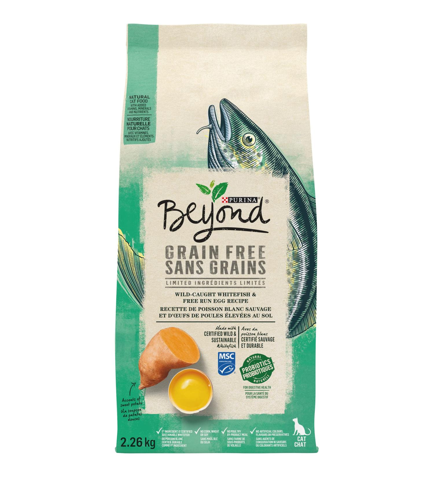 Beyond Grain Free Natural Dry Cat Food Wild-Caught Whitefish & Free Run Egg - 2.26 kg Bag 2.26 kg (Pack of 1) - Buy Online on GoSupps.com