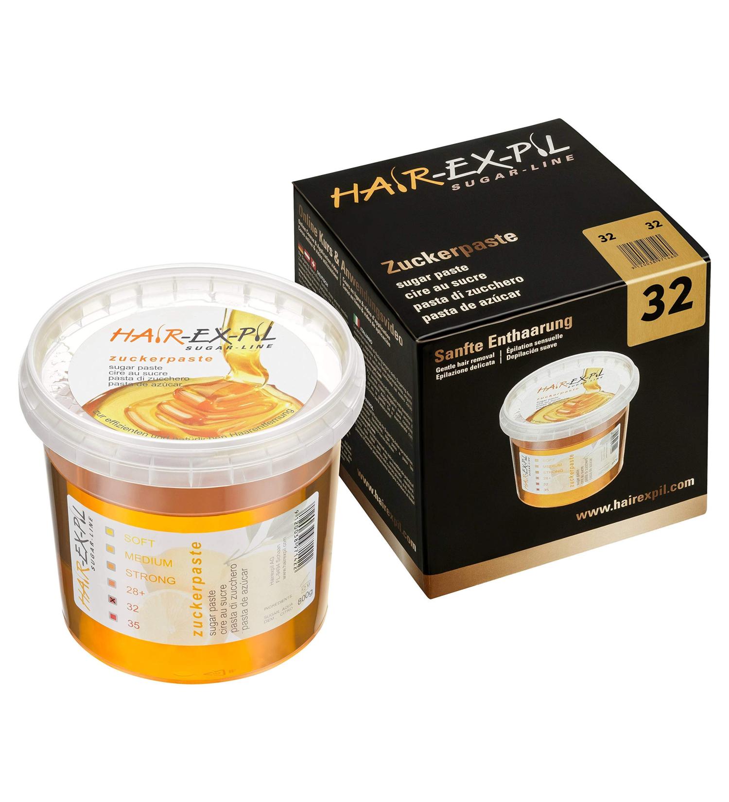 Hair-Ex-Pil Sugar Paste 400g Best Hair Removal for Intimate Areas Ideal for High Temperatures - International Shipping Available - Buy Online on GoSupps.com