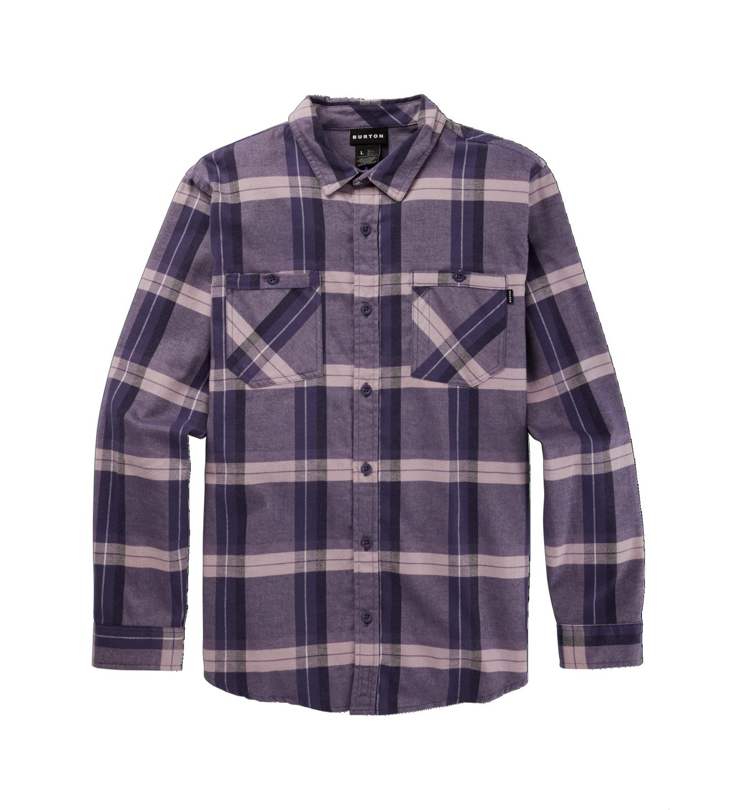 Burton Men's Favorite Long Sleeve Flannel in Elderberry Sparse Plaid - Medium - Buy Online on GoSupps.com