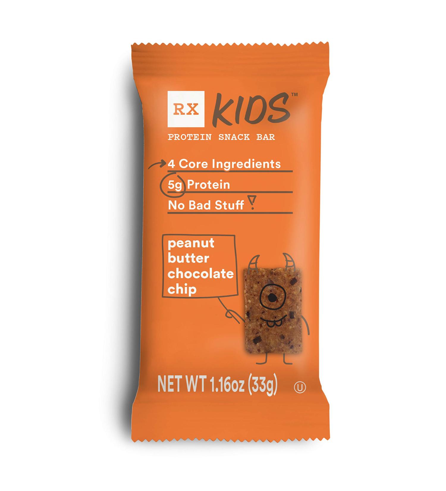 RXBAR Kids Protein Snack Bar 30ct Peanut Butter Chocolate Chip 1.16oz Bars - New Taste & Texture - Buy Online on GoSupps.com