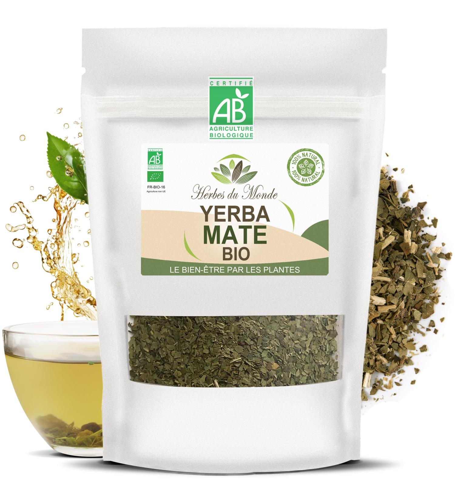 Herbes du Monde - Yerba Mat Vert Bio | Infusion nergisante & D tox | Feuilles Coup es d'Am rique du Sud - 100g | Certifi AB - Buy Online on GoSupps.com