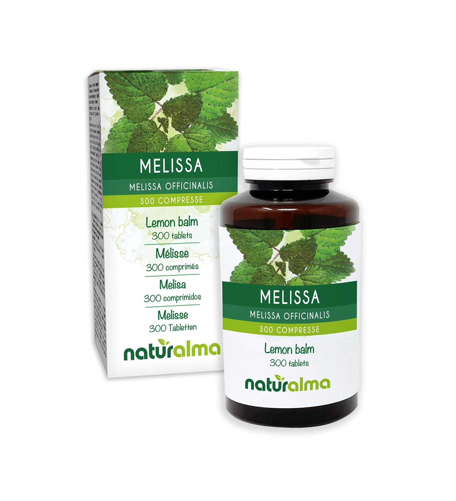 Melissa (Melissa officinalis) leaves Naturalma - 150 g - 300 tablets - Food supplement - Natural and Vegan - Buy Online on GoSupps.com