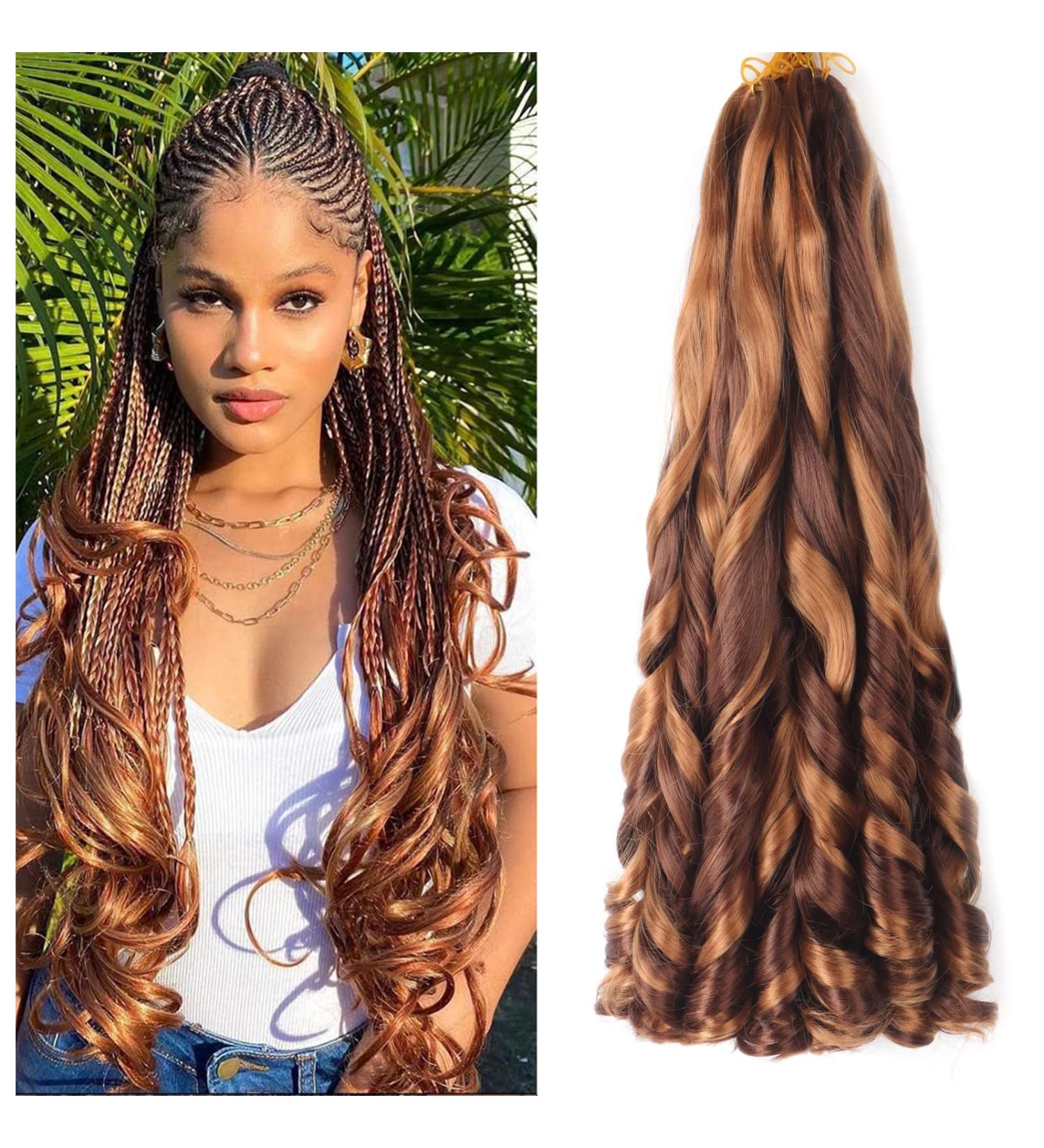 8 Packs French Curly Braiding Hair 22 Inch Loose Wave Spiral Curly Crochet Hair for Black Women Pre Stretched Braiding Hair with Curly Ends (22 inch 33-30) 22 Inch(pack of 8) 33-30 - Buy Online on GoSupps.com
