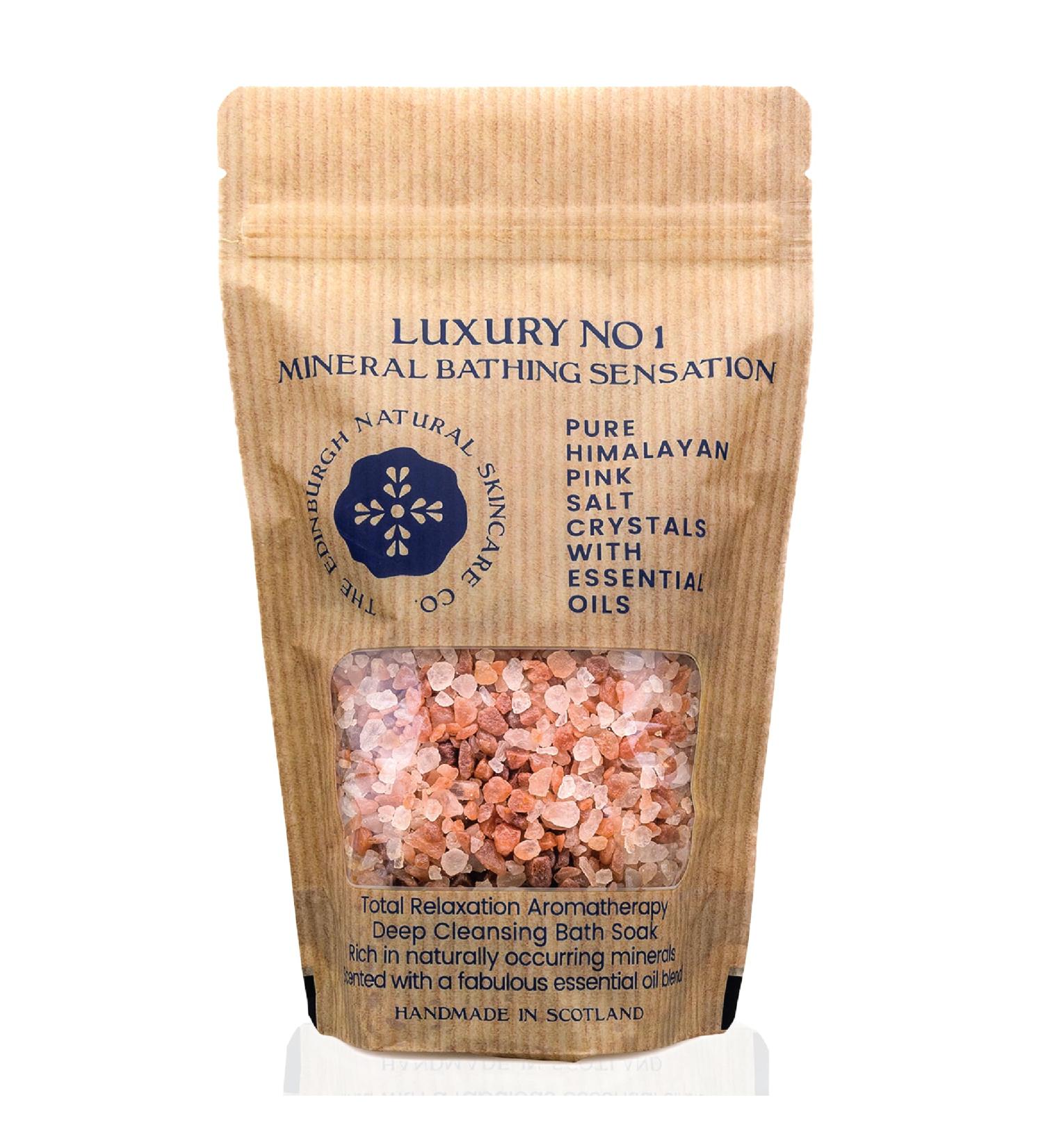 Edinburgh Skincare Co. Luxury Pink Himalayan Bath Salts - Promotes Muscle Relaxation, Relieves Stress, Restores Skin - Infused with Essential Oils - Buy Online on GoSupps.com