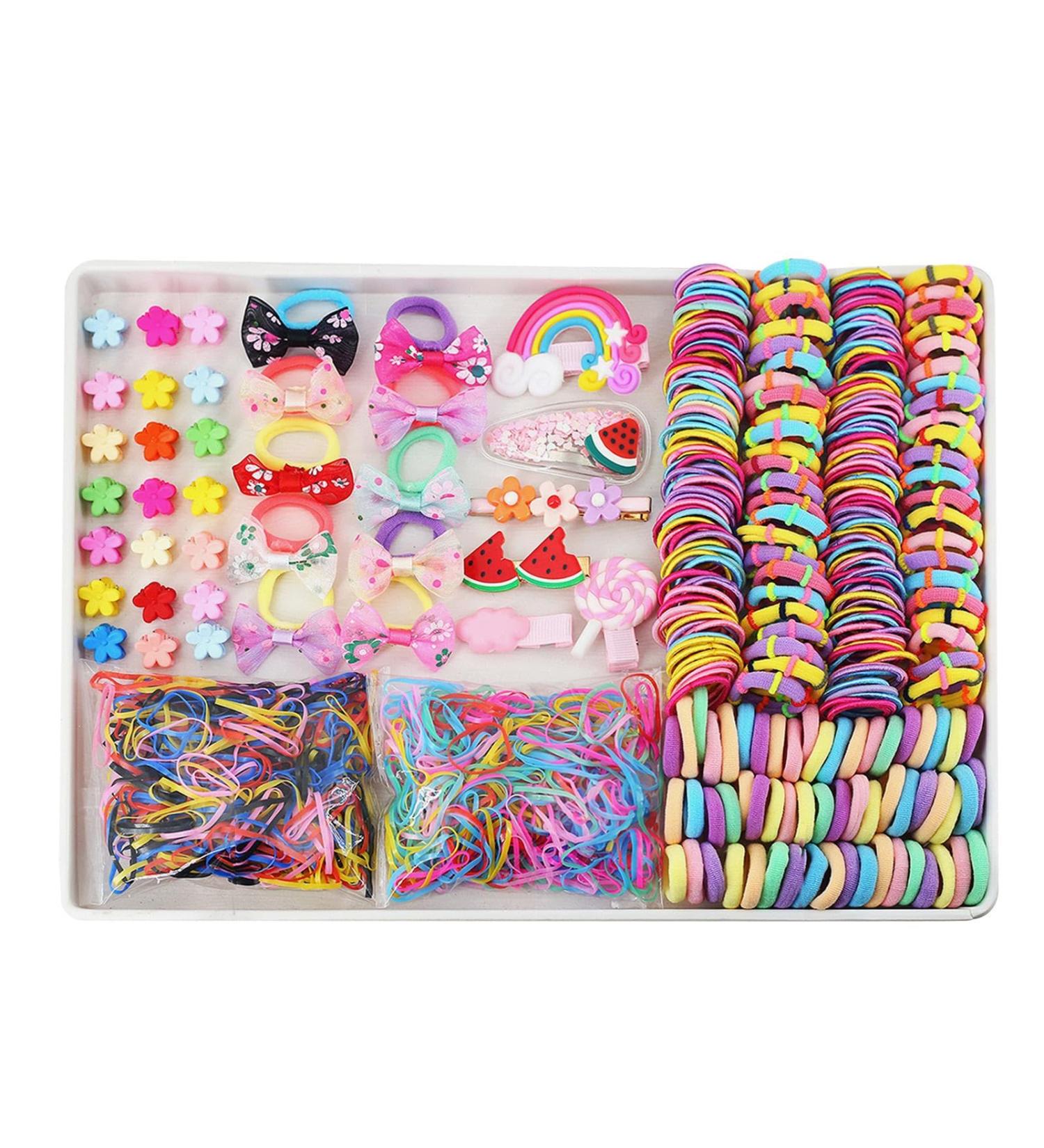 Girl Hair Tie Accessories Set - Hair Clip Rubber Band Barrette|Kids Hair Toddler Hair Hair Clips Flower|Hair Clips Bows Ties|Hairpins Set Head Ornaments|Hair Clip Elastic for Girls Children - Buy Online on GoSupps.com
