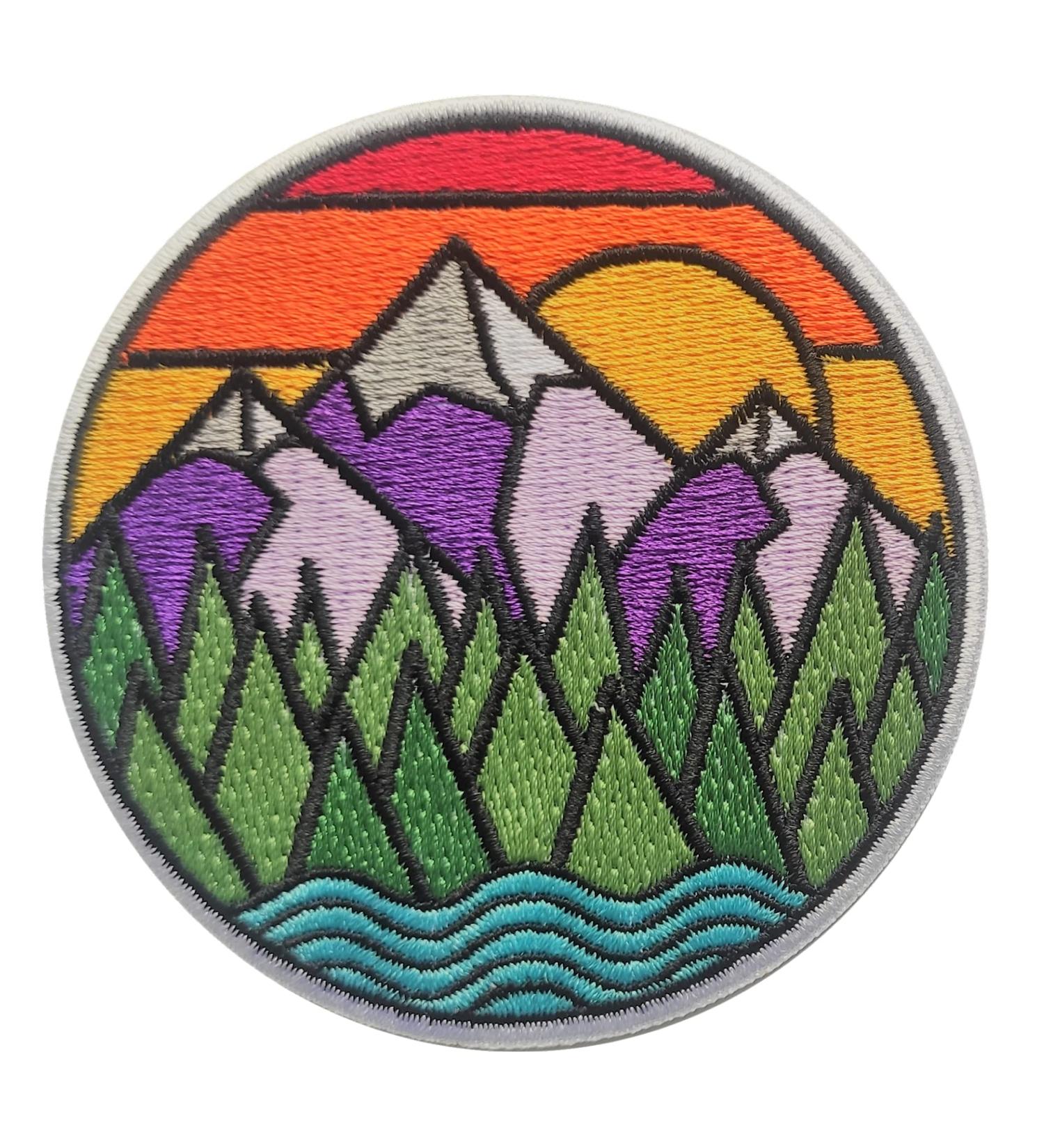 PatchClub Mountain and River Adventure Outdoor Patch - Colorful Embroidered Cool Iron On/Sew On Patches - Buy Online on GoSupps.com