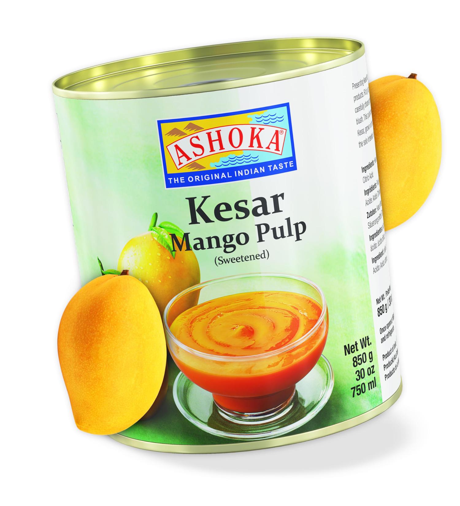 ASHOKA Mango Pulp Kesar 1 x 850 g - Buy Online on GoSupps.com