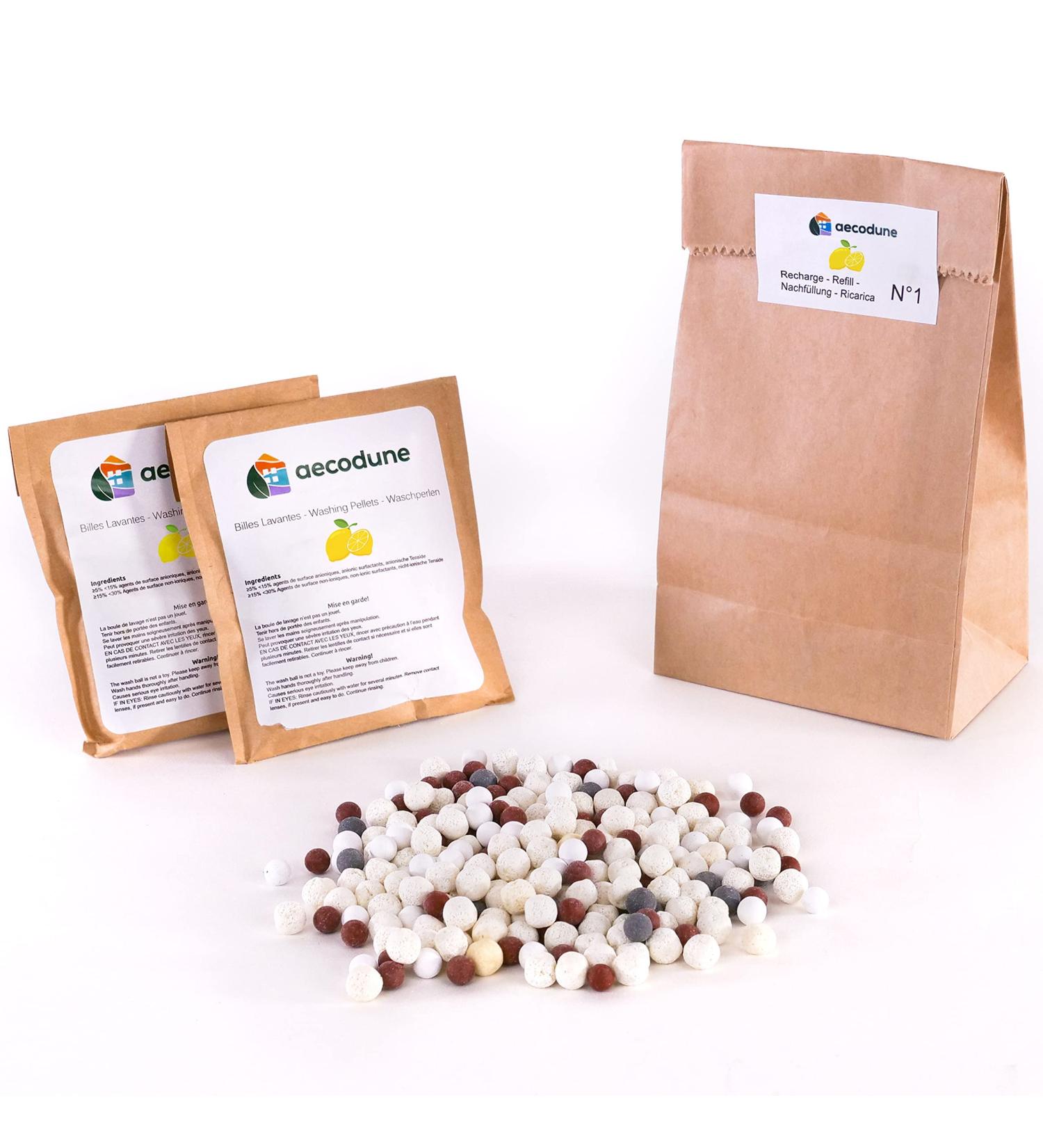  KO Waschball Refill - 240 Washes of Natural Detergent Powder | Zero Waste Lemon Scent | Gentle for Sensitive Skin | 1 Year Supply - Buy Online on GoSupps.com