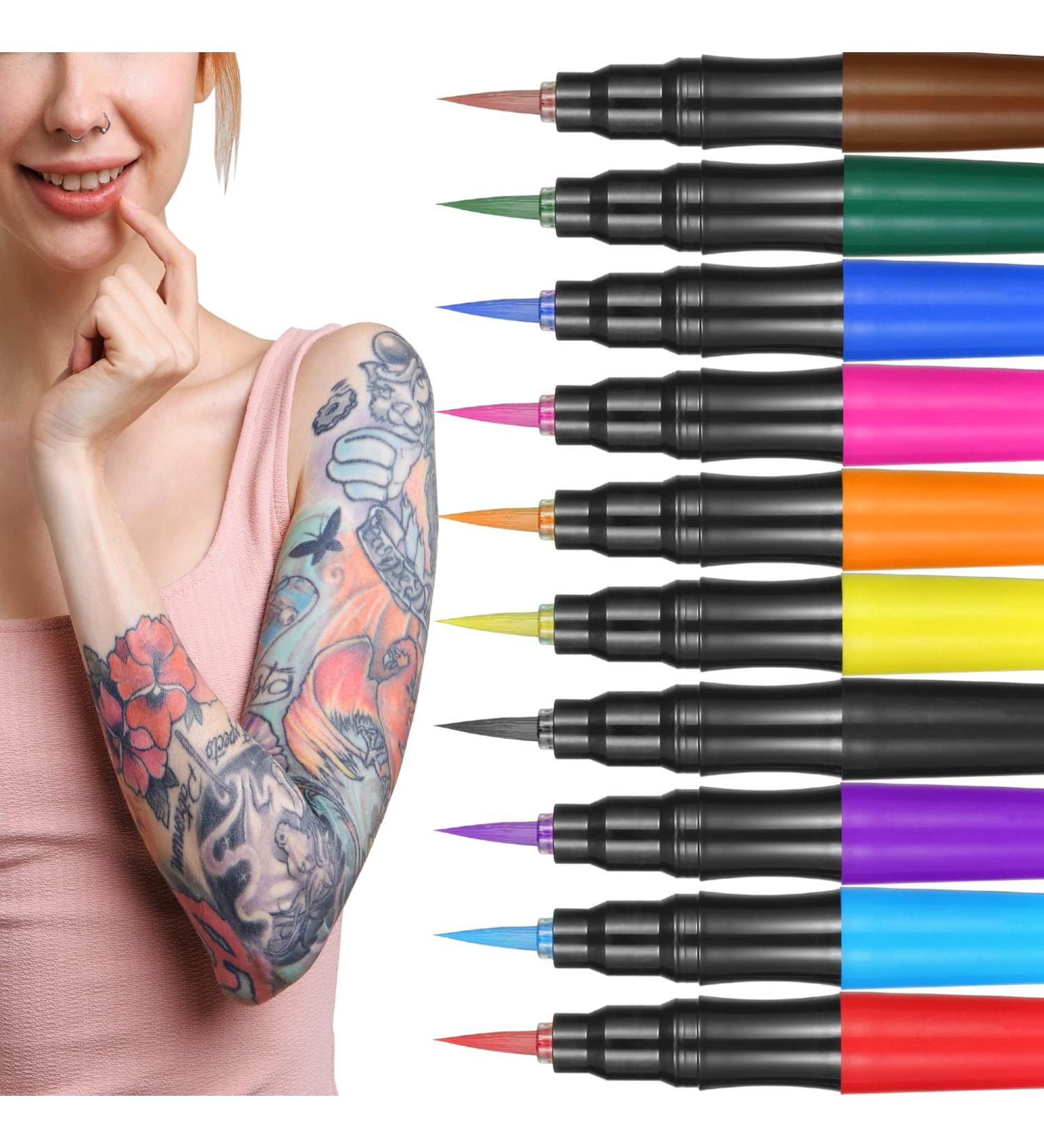 Jim&Gloria Temporary Tattoo Pen Kit - Fake Tattoos Art Markers for Teens. Cosplay & Holiday Gifts for Halloween, Day of the Dead, Thanksgiving & Christmas - Buy Online on GoSupps.com