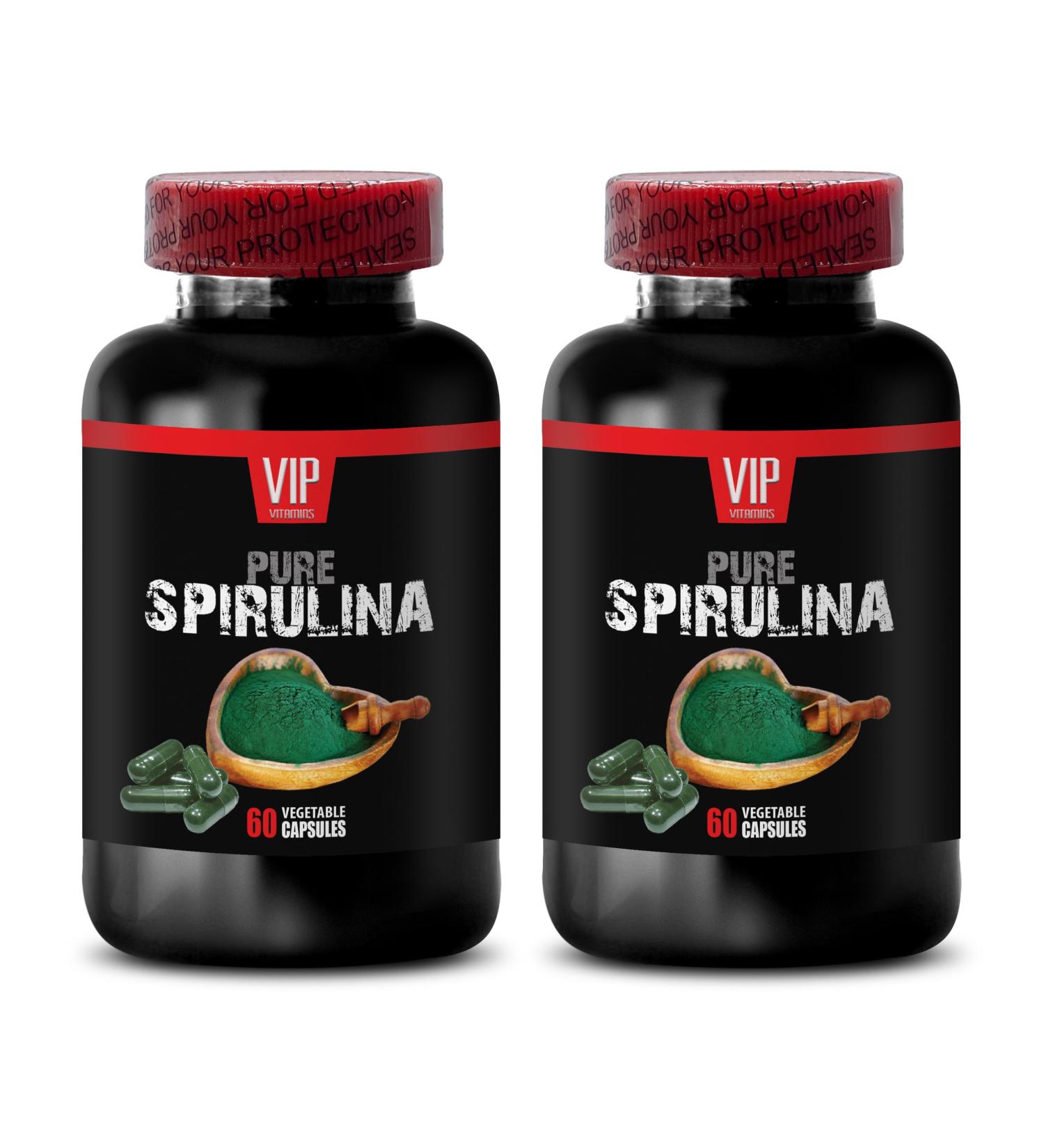 SPIRULINA Capsules - Spirulina Capsules Organic Spirulina Energy Daily Wellness Healthy Living Immune Support B-Vitamin Spirulina Energy Supplements Natural Mindful Living Balanced 2Bot - Buy Online on GoSupps.com