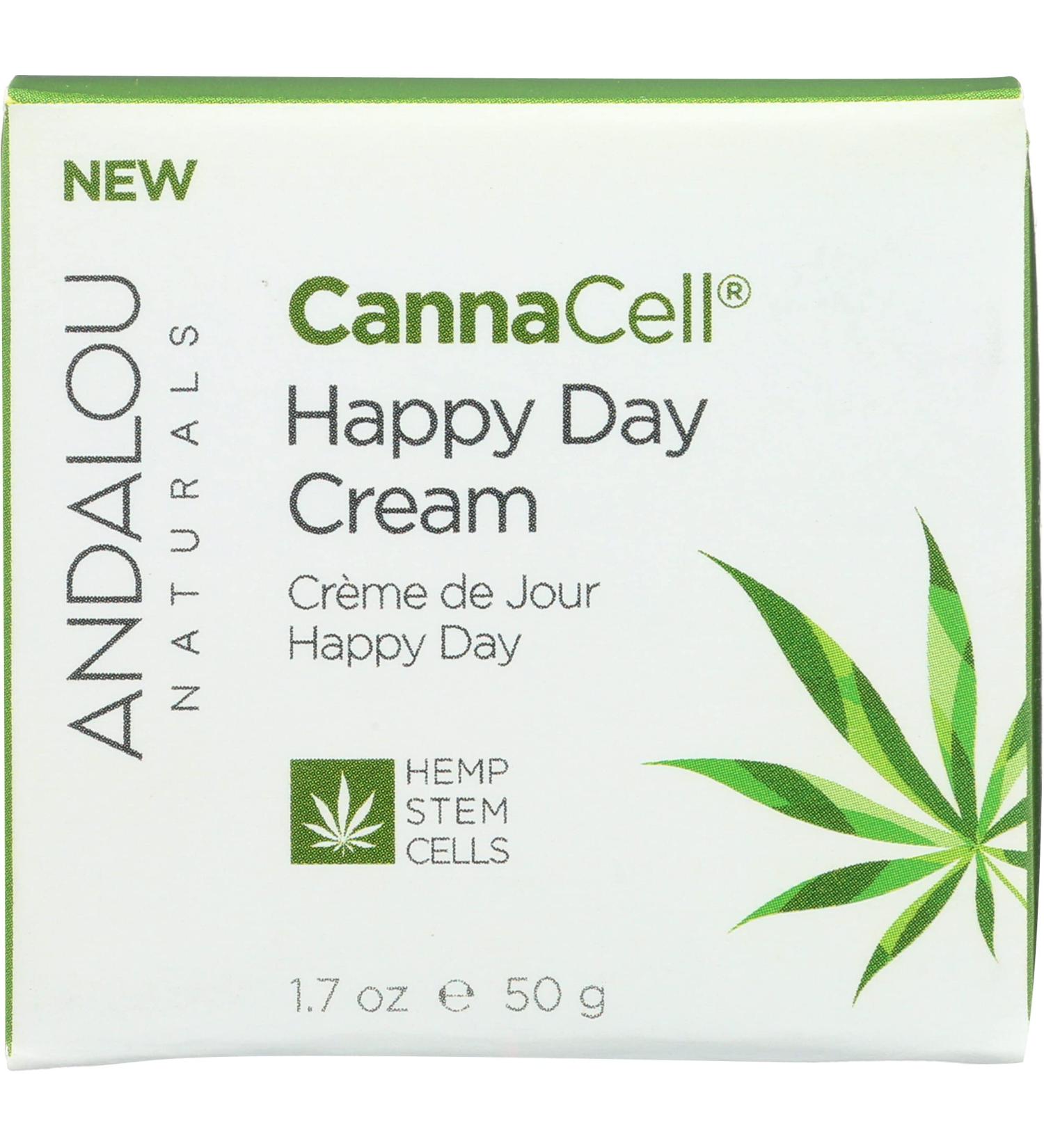 Andalou Naturals CannaCell Happy Day Cream Gluten Free Vegan 1.7 Ounce (Pack Of 1)