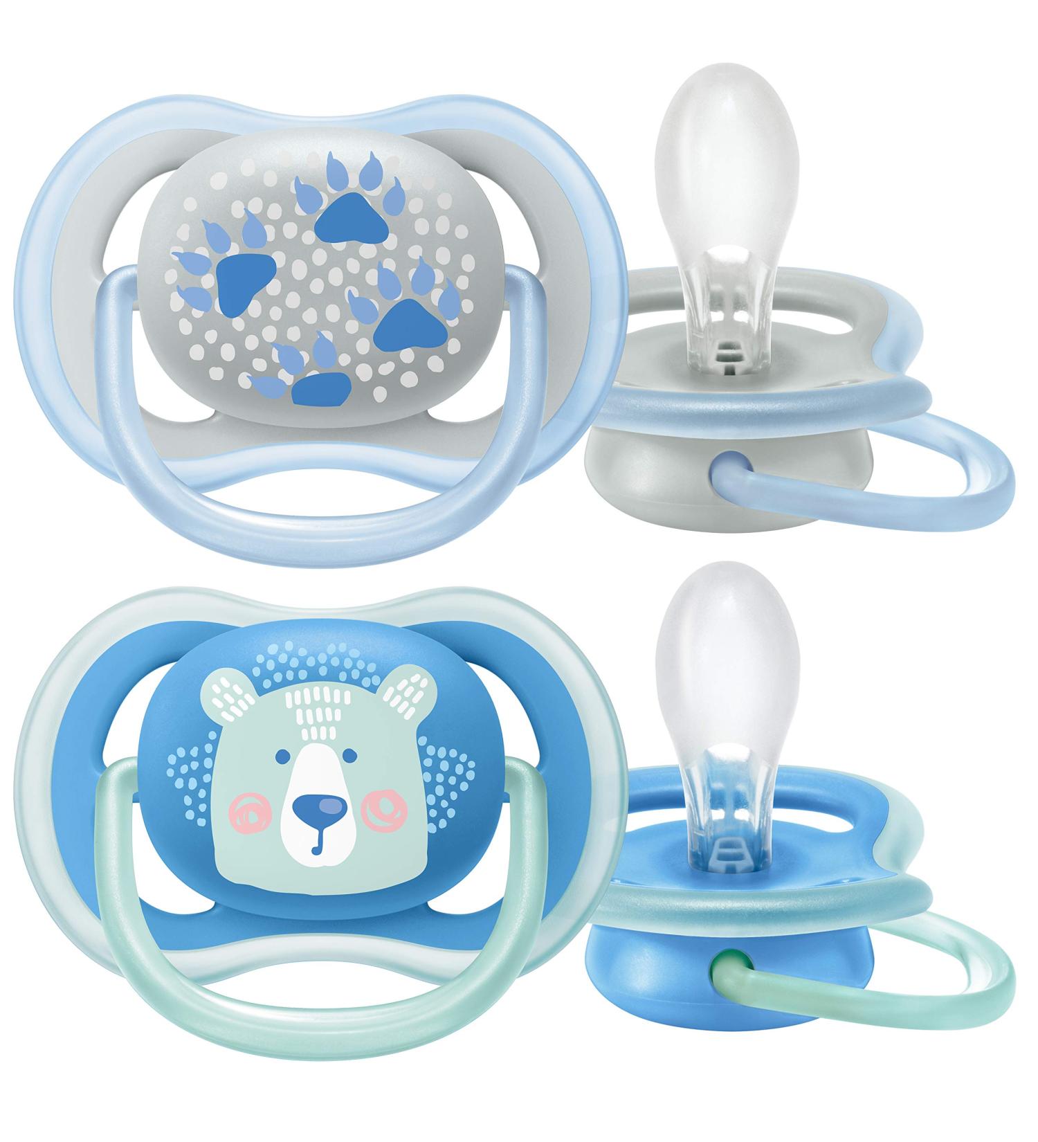 Philips Avent Ultra Air Pacifier - BPA-Free for Babies 6-18 Months Bear Pattern (SCF085/03) - Shop Internationally - Buy Online on GoSupps.com