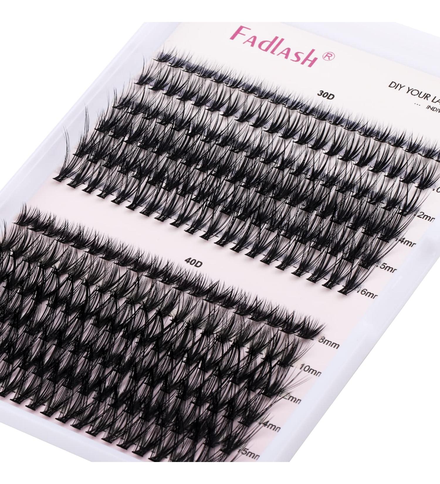 200Pcs Individual Cluster Lashes Extensions DIY Kit | C Curl 30D 40D 0.07 | 8-16mm Mixed Trays for Home Use - Buy Online on GoSupps.com