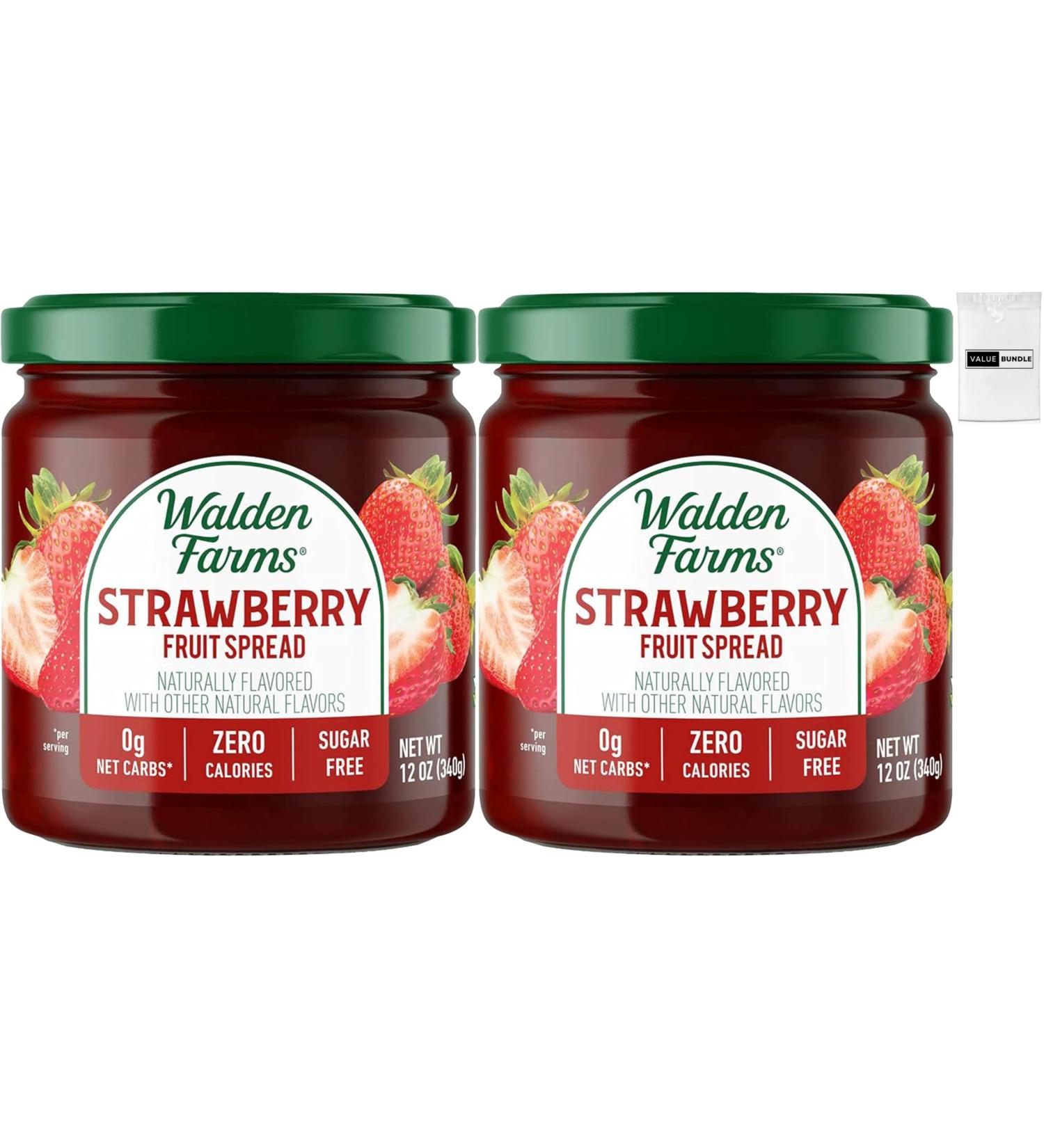 Value Bundle: WALDEN FARMS Sugar Free Jams - Jam Pectin - Zero Calorie - Confiture - Sugar Free Snacks - Diabetic Snacks - Custom Value Bundle Branded Pack of 2 (STRAWBERRY) - Buy Online on GoSupps.com