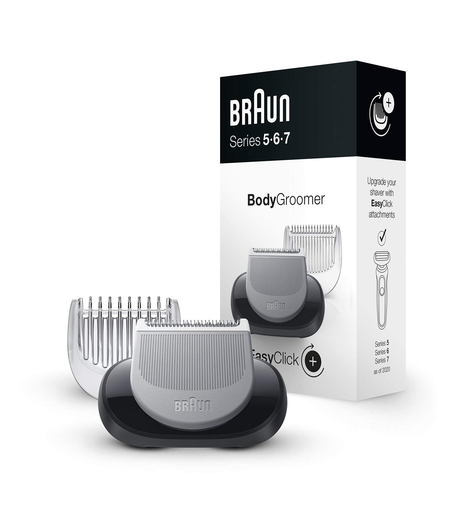 Braun EasyClick Body Groomer Attachment for Series 5, 6 & 7 Electric Razors - Compatible with 5018s, 5020s & More - Buy Online on GoSupps.com