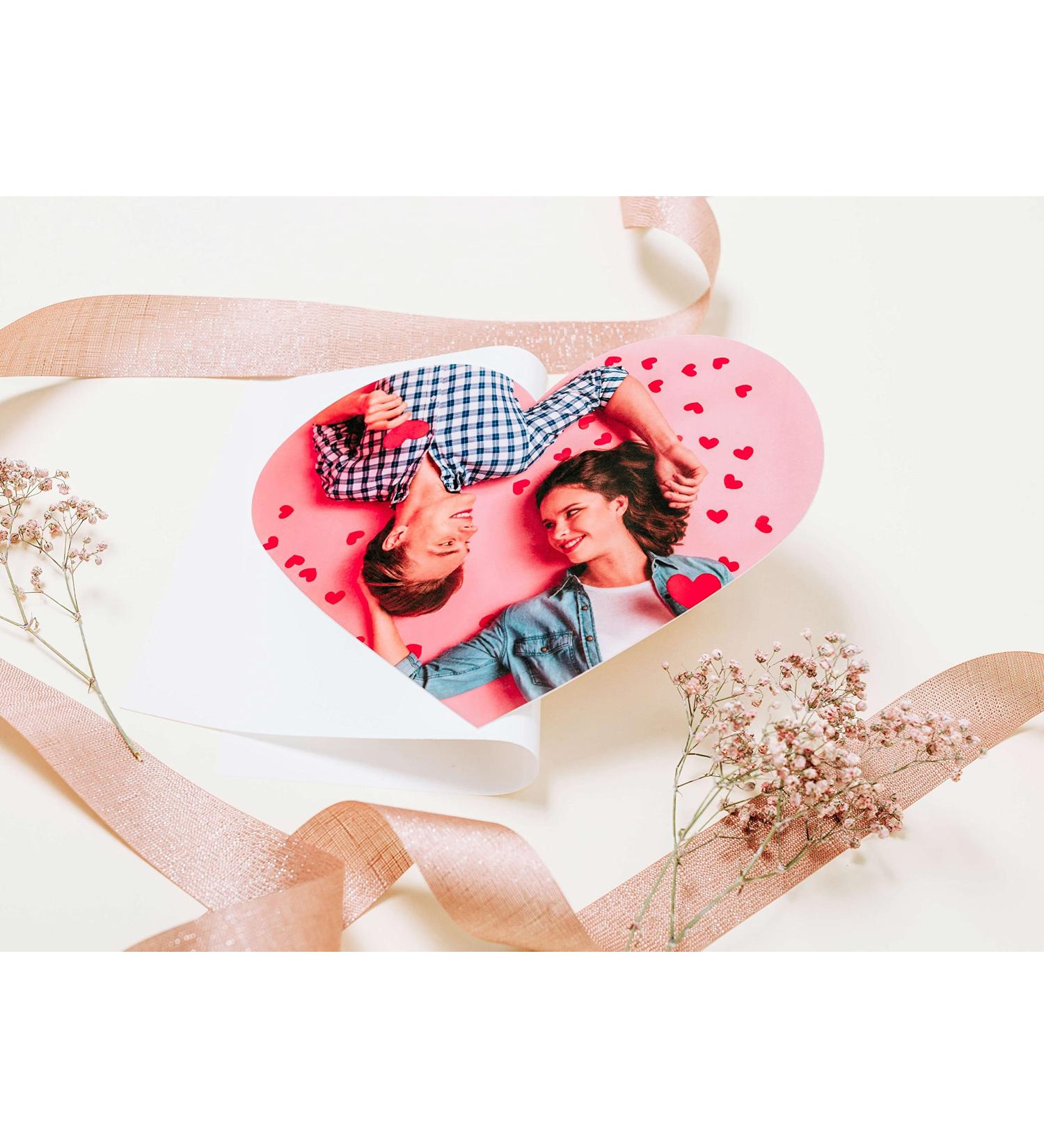 Premium Custom Photo Fondant Cake Topper | Edible Sugar Image for Birthdays & Celebrations | Heart Shape 20x25 cm - Buy Online on GoSupps.com