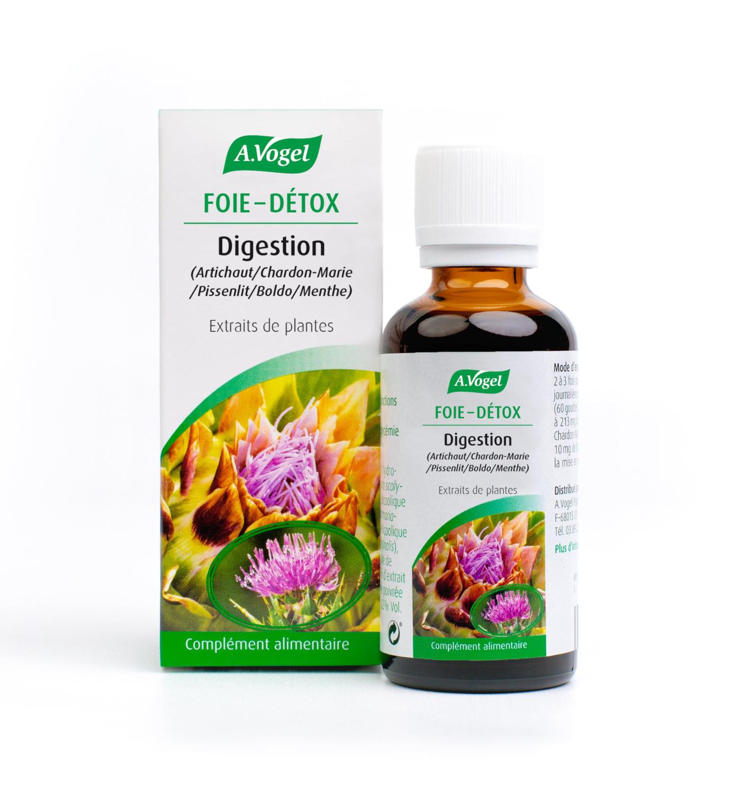 A.VOGEL - Food supplement Digestion - Detox liver - Reduces bloating and acid reflux - Milk thistle artichoke dandelion plant extract - Organic plant active ingredients -50 ml - Buy Online on GoSupps.com