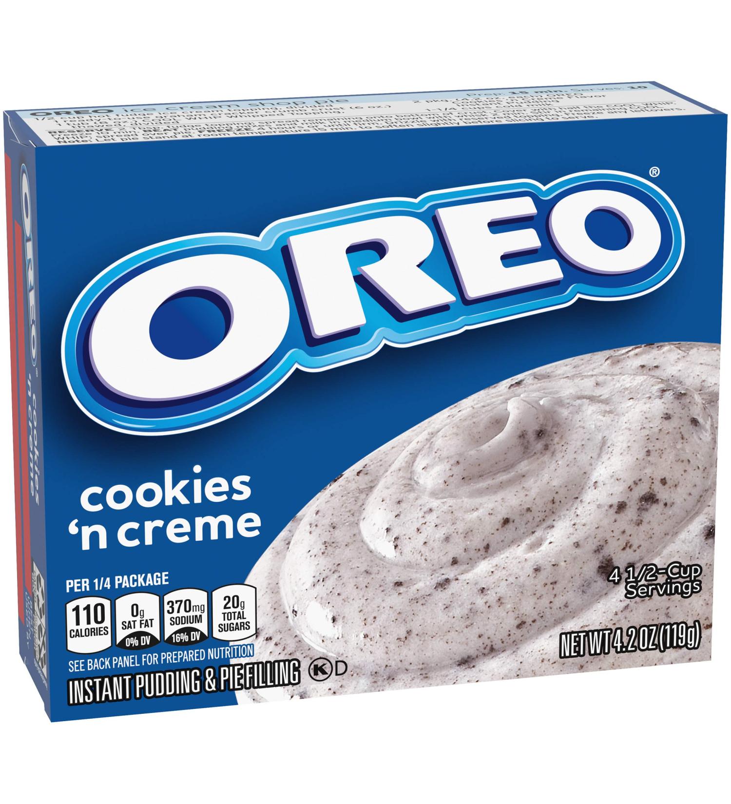 Oreo Cookies 'n Creme Instant Pudding 4.2 oz (5 Pack) - Delicious Pie Filling - Buy Online on GoSupps.com