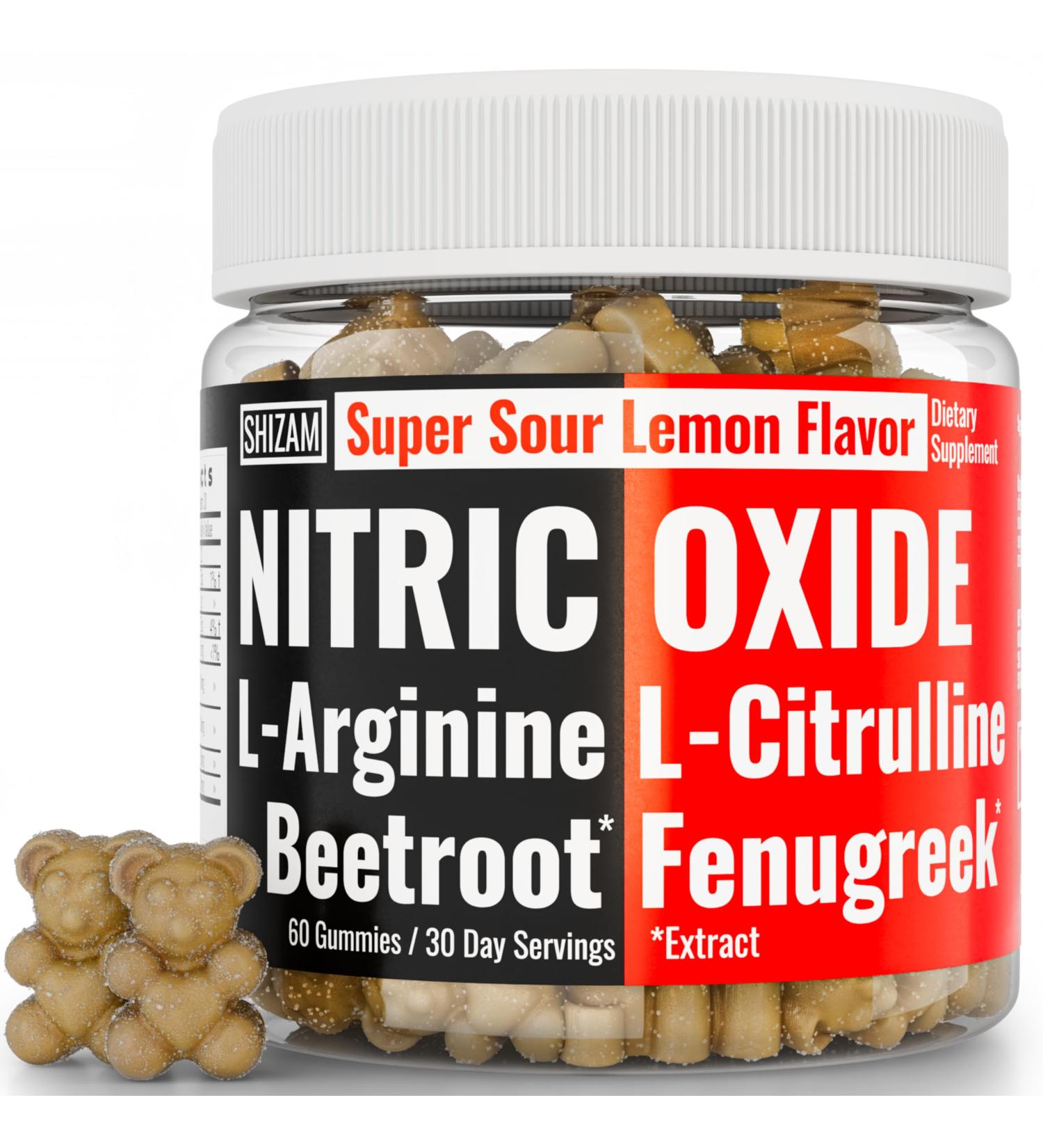 SHIZAM Beets Fenugreek Super Nitric Oxide Gummies w L-Arginine L-Citrulline Beet Root Chews Chweable Chewables Capsules Pills Supplement Supplements Alt Bootroot Flow Adults Men Beats - Buy Online on GoSupps.com