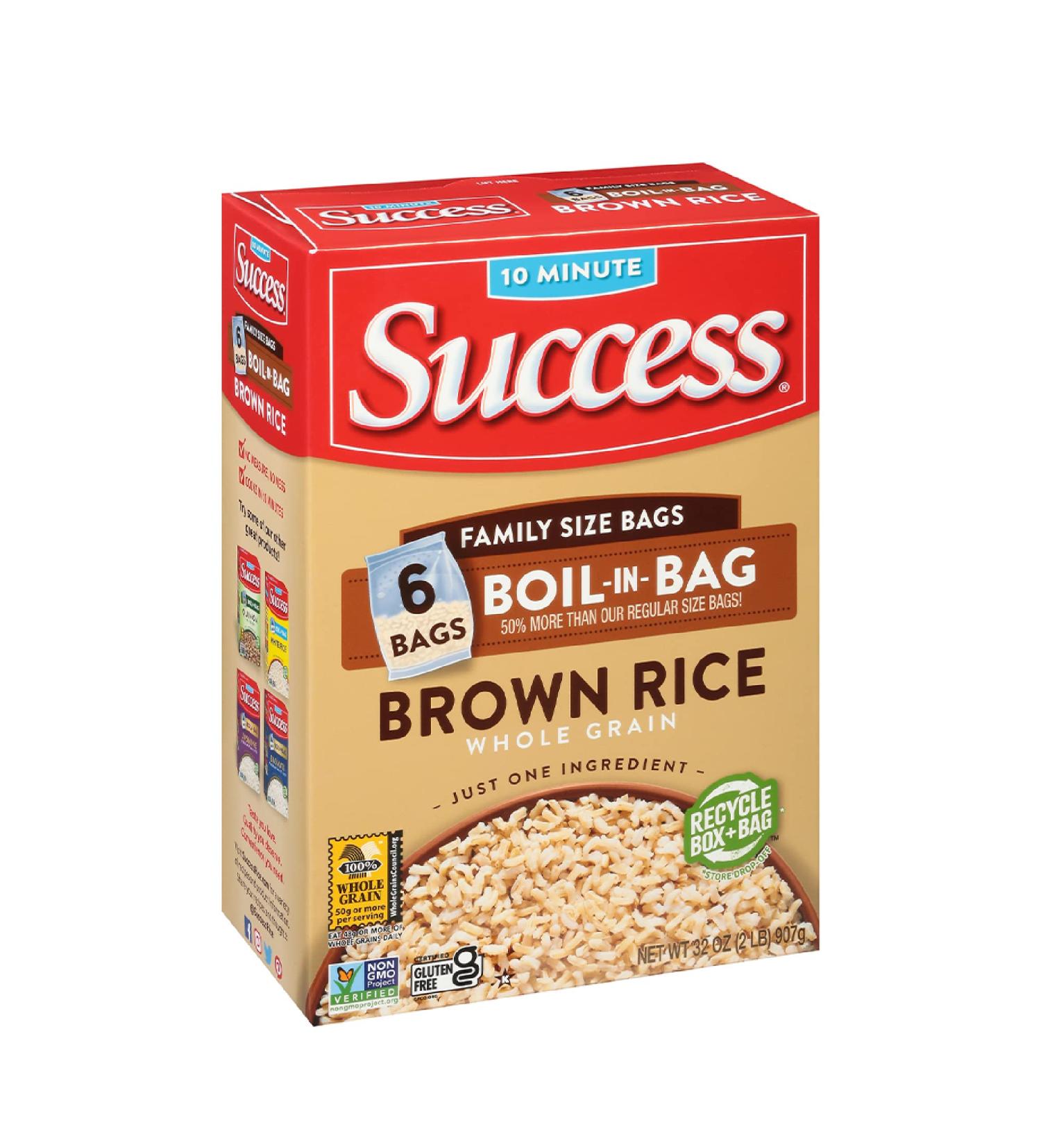 Success Boil-in-Bag Brown Rice - Quick & Easy 32oz Meals - Buy Online on GoSupps.com