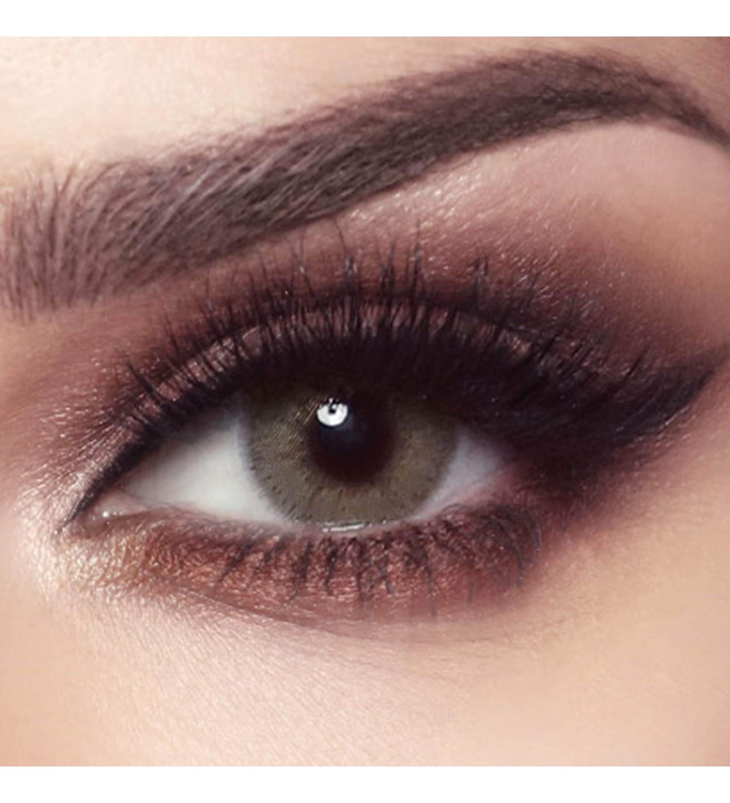 Bella Elite Colored Contact Lenses - Silky Gold Gray/Brown (Dioptre -0.00) - Strongly Covering Monthly Lenses for Dark Eyes - 3 Month Supply - Buy Online on GoSupps.com