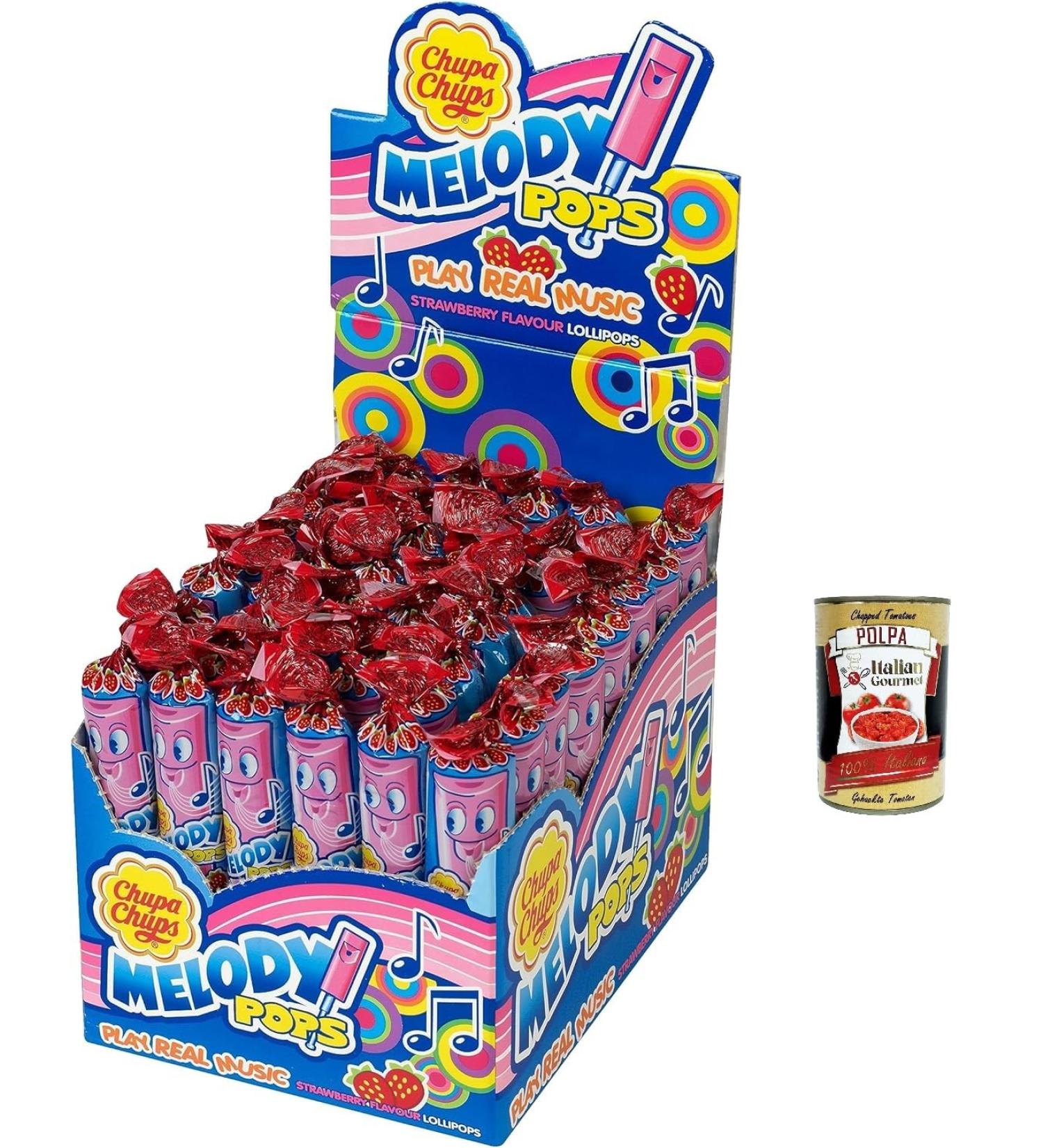  Italian Gourmet E.R. CHUPA CHUPS MELODY POPS Box of 48 Pieces + Italian Gourmet Polpa 400 g - Buy Online on GoSupps.com