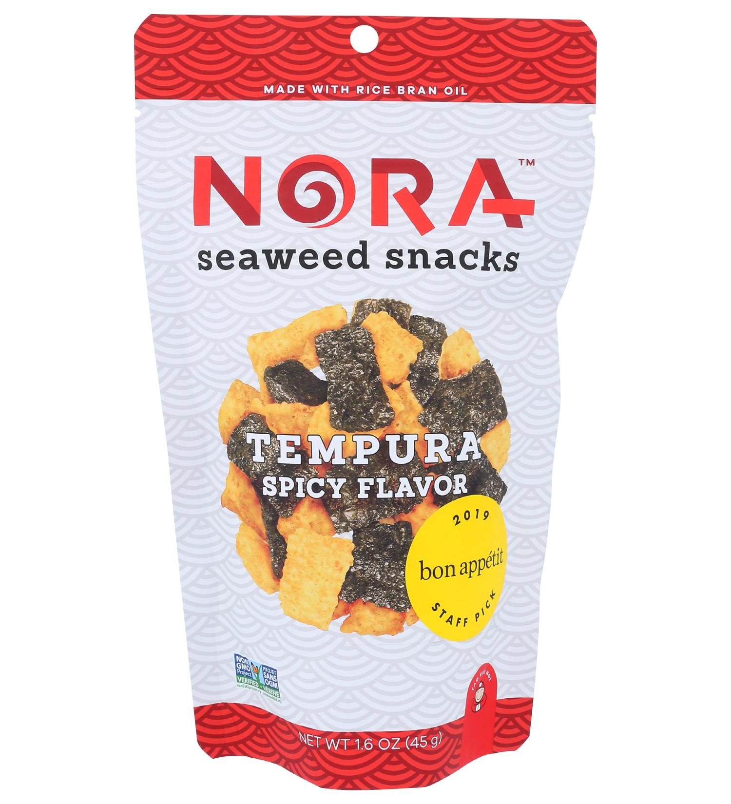 Nora Seaweed Snacks - Spicy Tempura Flavor | 1.6 OZ Healthy Snack - Buy Online on GoSupps.com