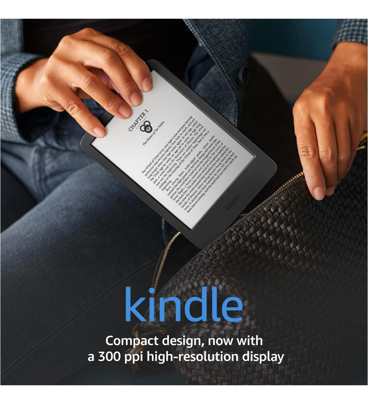 Kindle (2022 release)  The lightest and most compact Kindle, now with a 6 300 ppi high-resolution display, and 2x the storage - Black Black Without Kindle Unlimited Lockscreen Ad-Supported - Buy Online on GoSupps.com
