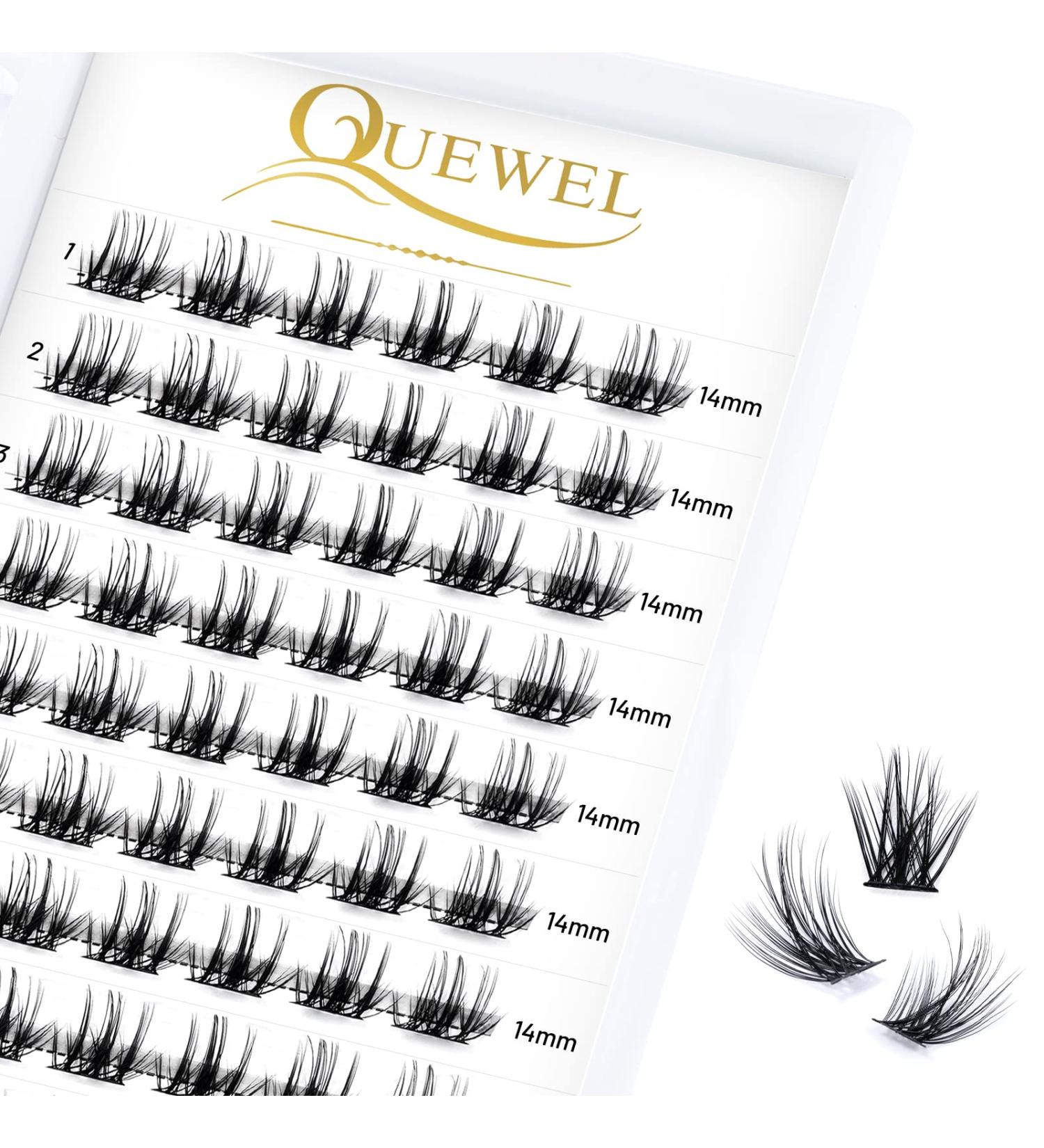 Fluffy 02-C 14mm Individual Eyelashes - Single Quewel Segments for DIY Eyelash Extensions | International Shipping - Buy Online on GoSupps.com