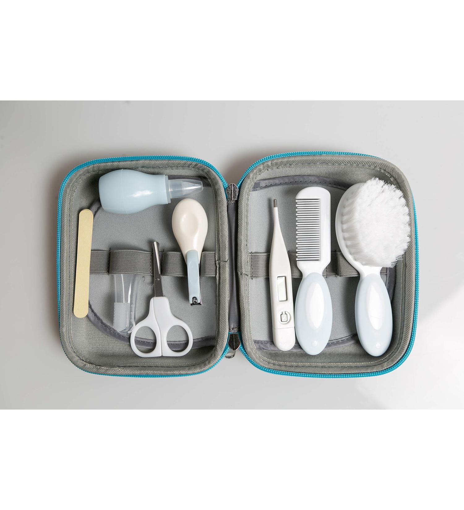 Little Angel Baby Grooming Kit  Baby First Aid Kit  Baby Care Kit Nursery Kit Baby Care  10PCS Baby Hair Brush | Nail Clipper | Nose Cleaner | Finger Toothbrush | Nail Scissors | Manicure Kit Blue - Buy Online on GoSupps.com